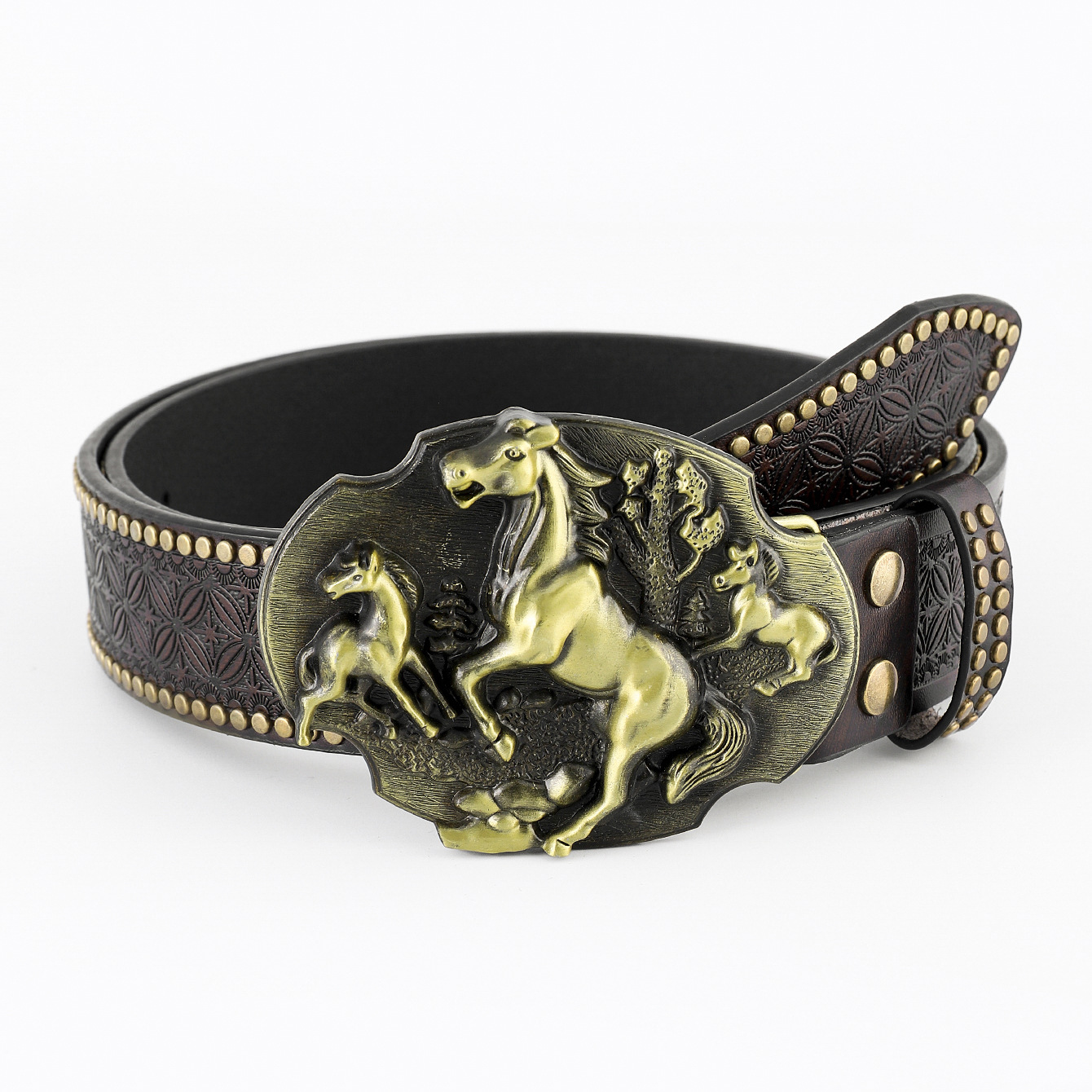 Cinturón 2025 Trendy retro Western mezclilla para hombre