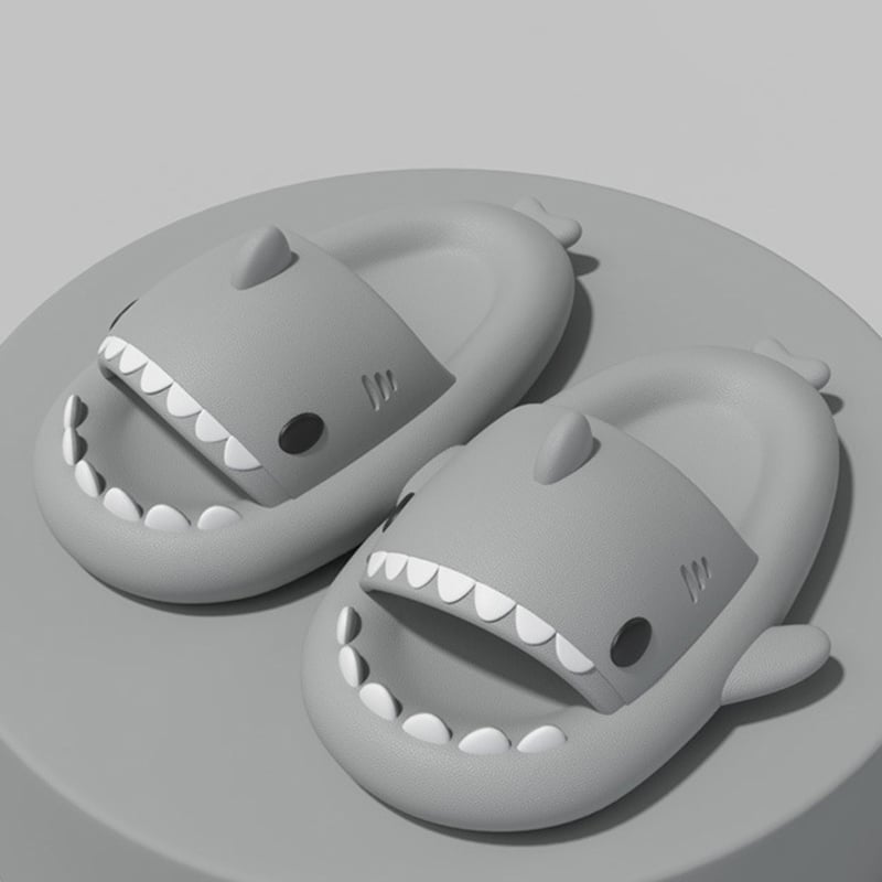 De moda Creative Cartoon Inner And Outer suave Bottom Non-Slip Shark Slippers
