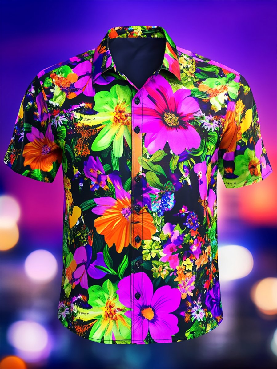 Camisa Resort casual floral Art de manga corta para hombre
