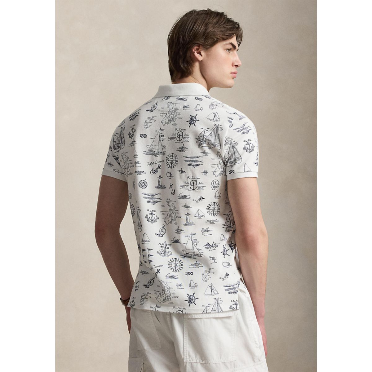 Men's Classic Fit Nautical Mesh Polo Shirt - 2