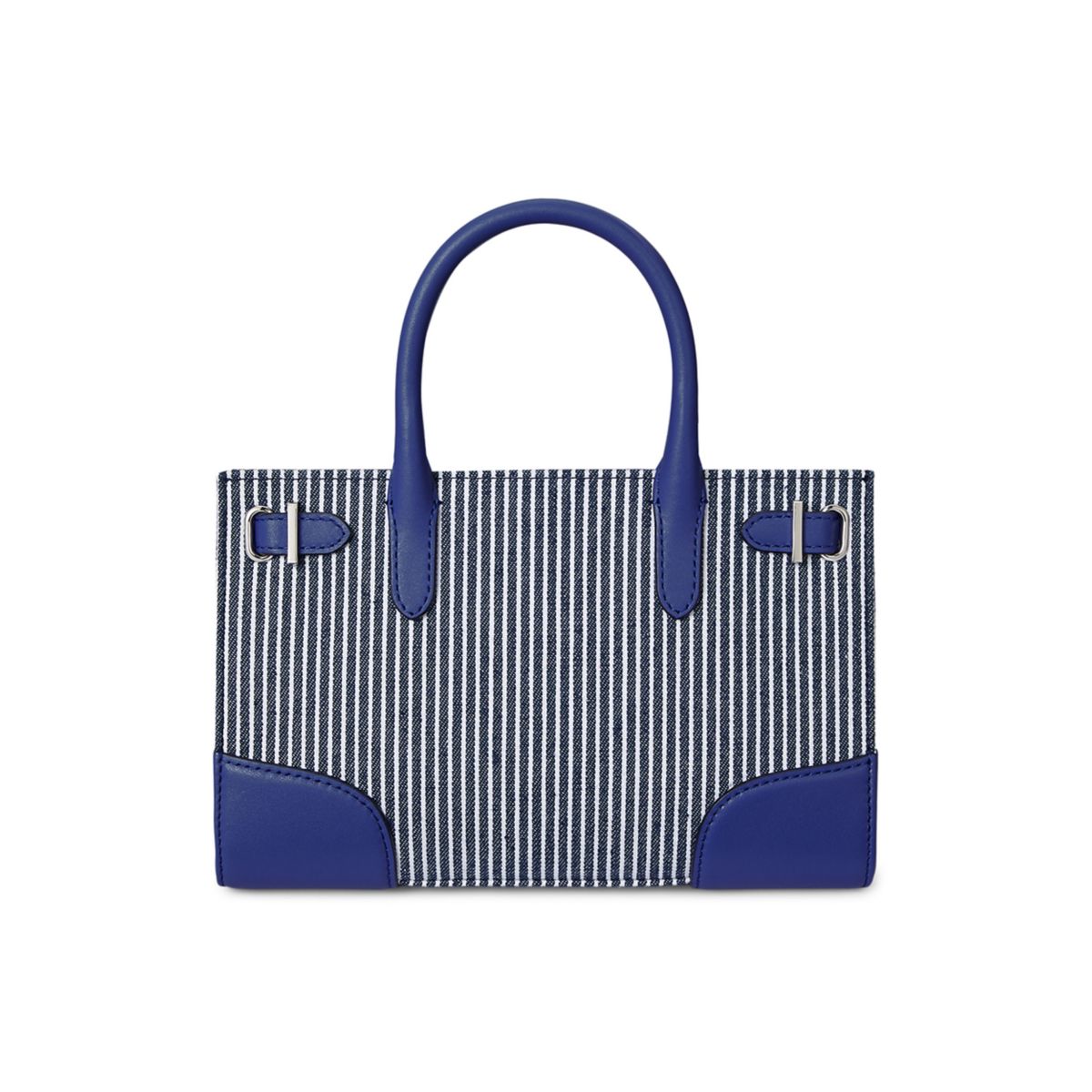 Striped Canvas Small Devyn Tote Bag - 1