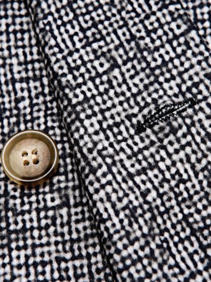 Chaqueta vintage Double-Breasted a cuadros Gentleman's ejecutivo Suit para hombre