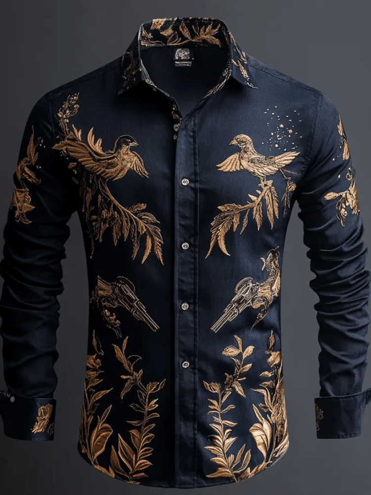 Camisa de lujo ejecutivo de manga larga para hombre