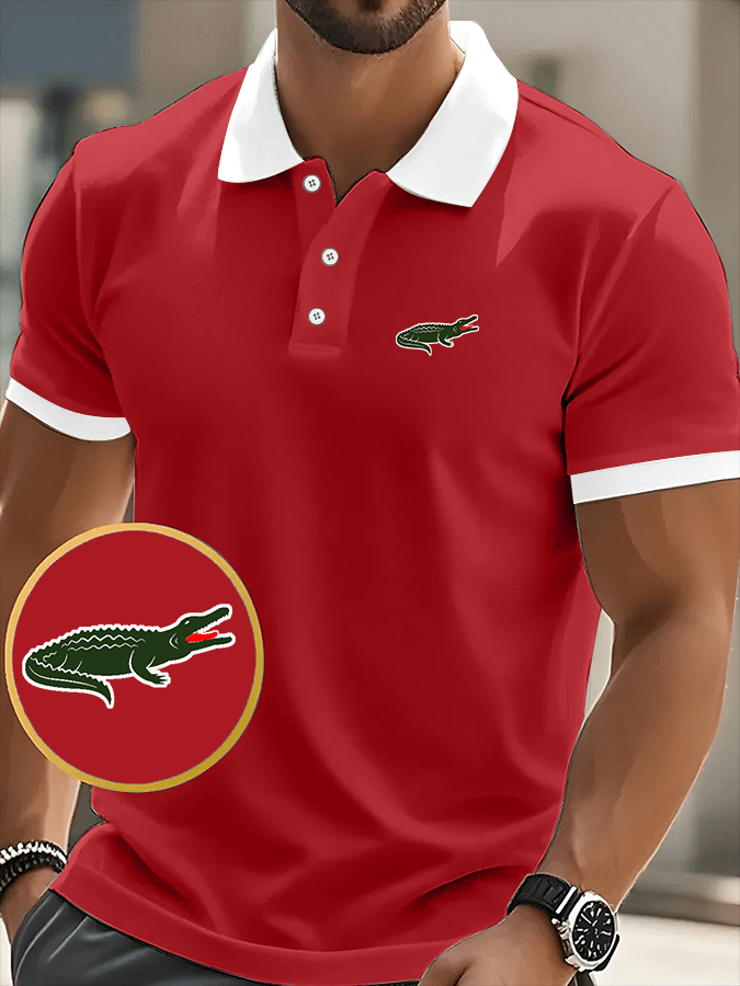 para hombre ejecutivo casual estampado casual camisa polo