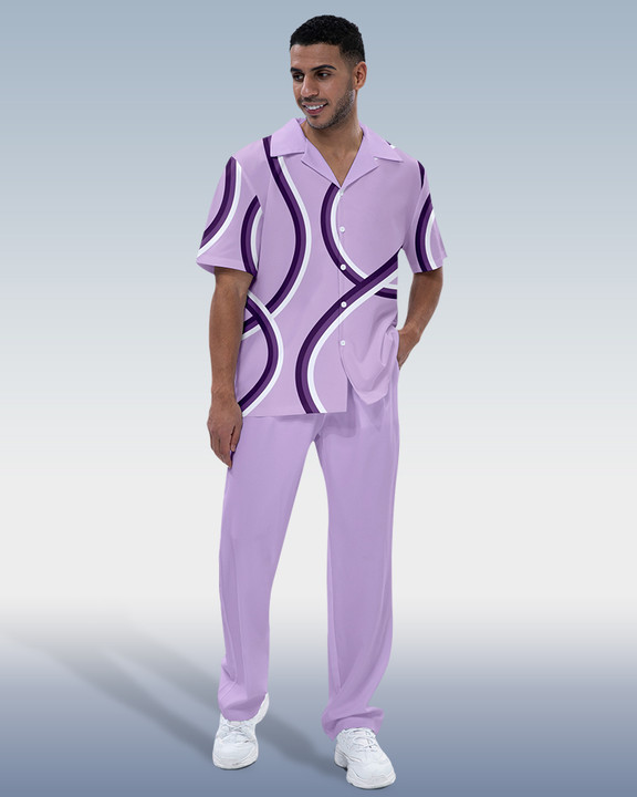 Camisa Rianmond de moda estampado de manga corta Walking Set 3 Colors 287 para hombre