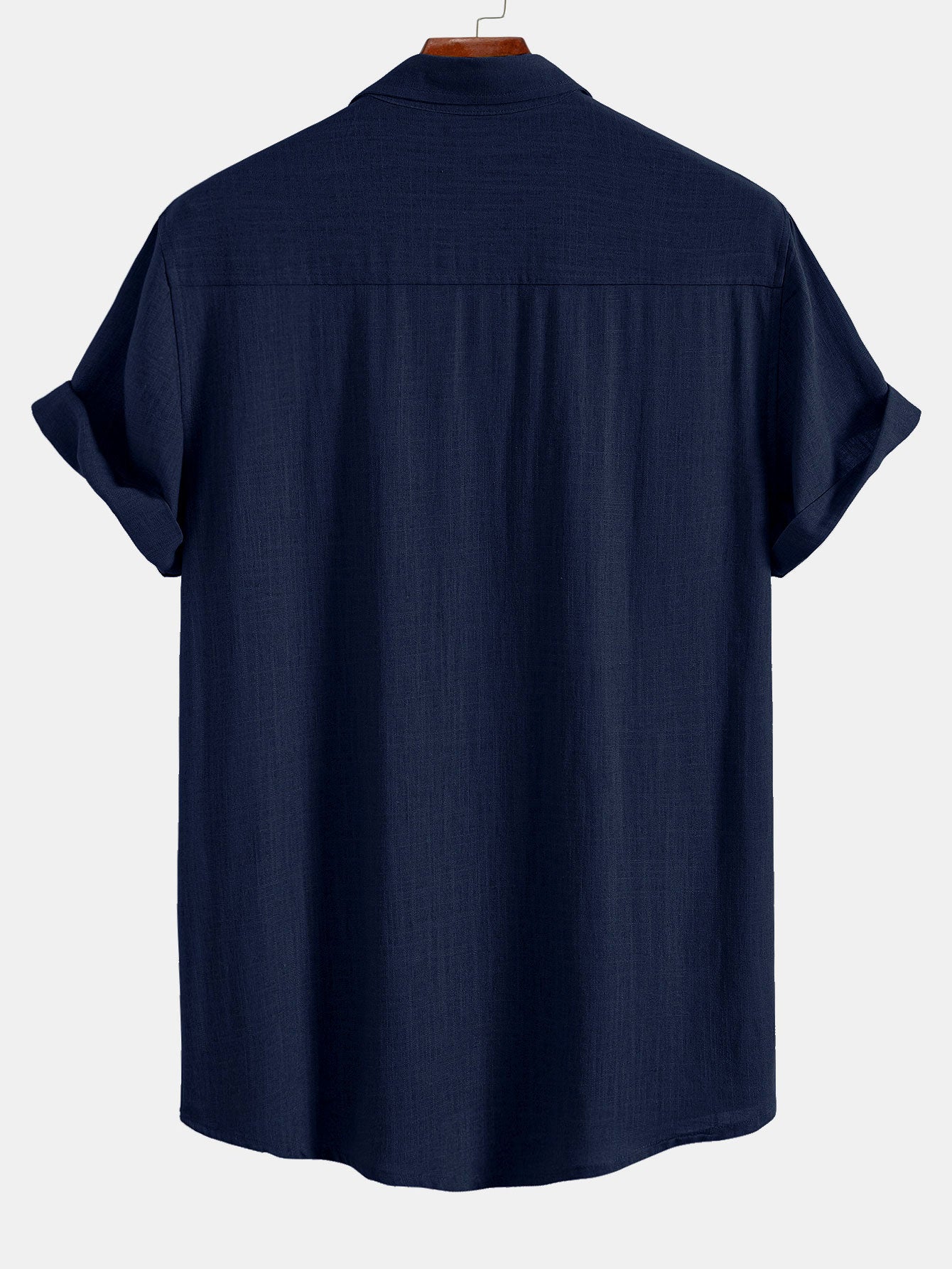 Camisa de lino Rayon Blend Pocket Utility