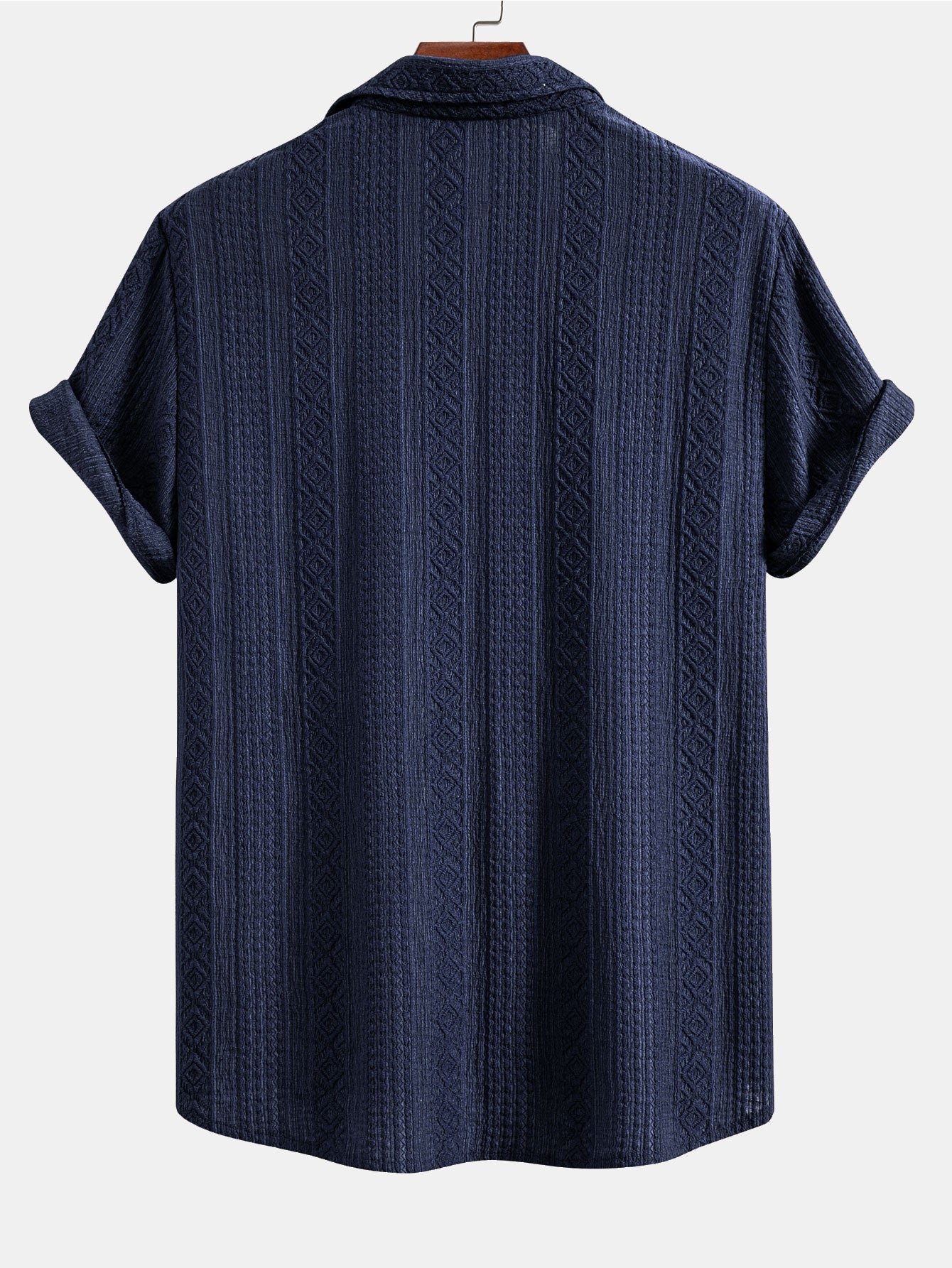 Camisa Geometric Jacquard Button Up