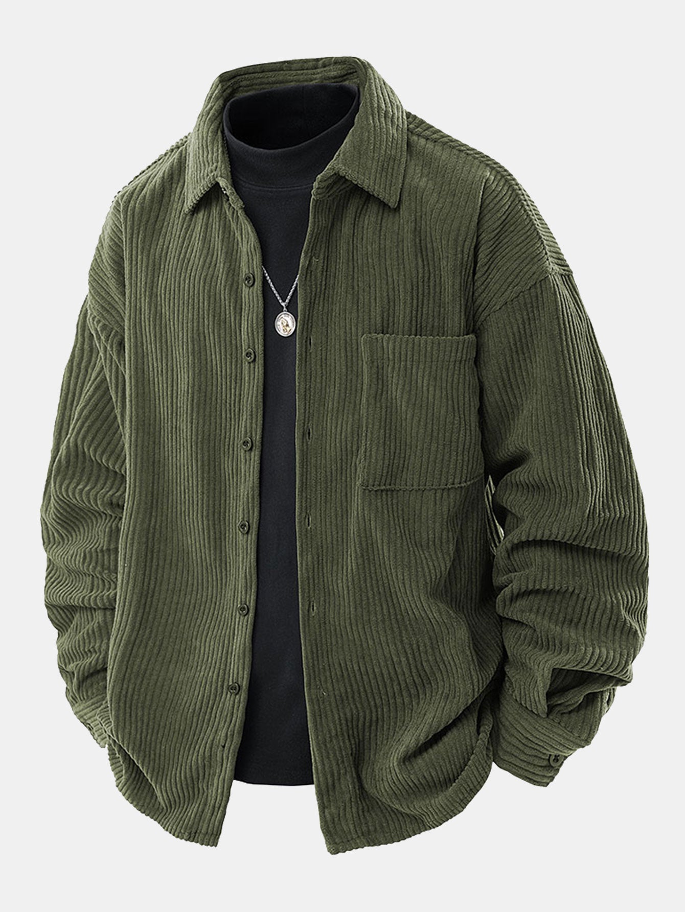 Camisa Relax Fit Button Up Corduroy