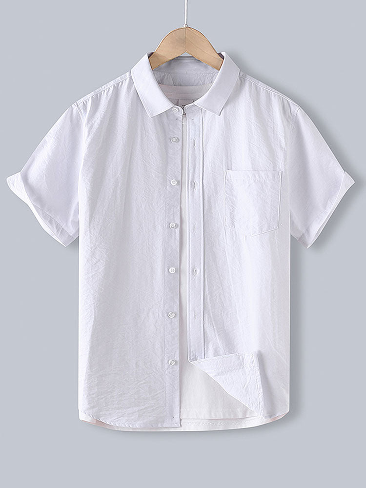 Camisa Men de algodón Button Up