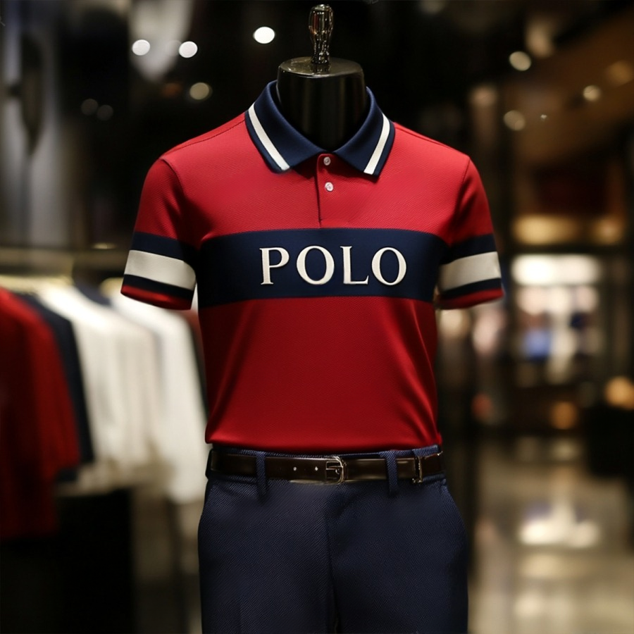 Camisa polo de lujo ejecutivo casual Vacation de manga corta