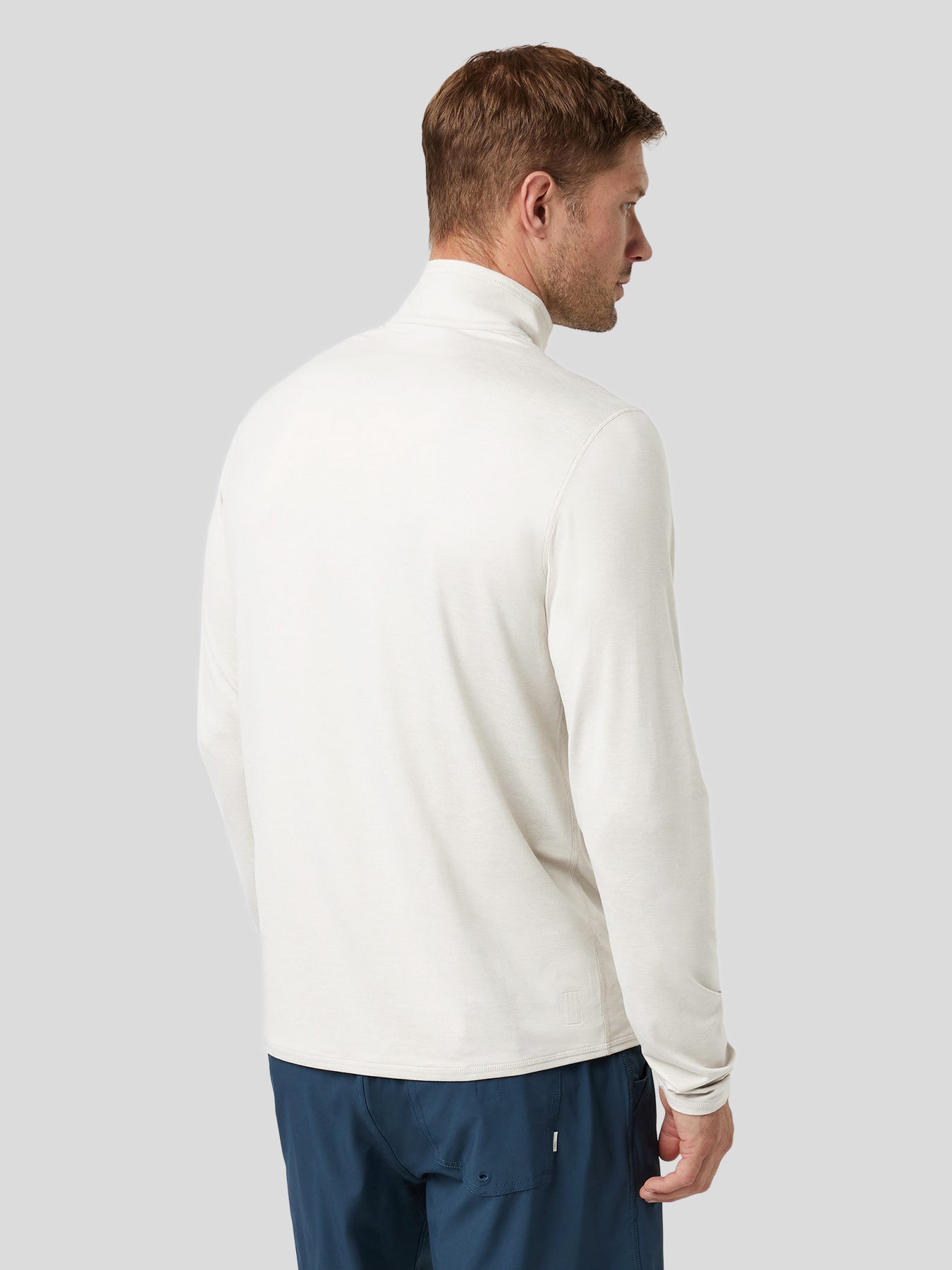 Velou Half Zip de manga larga Tee