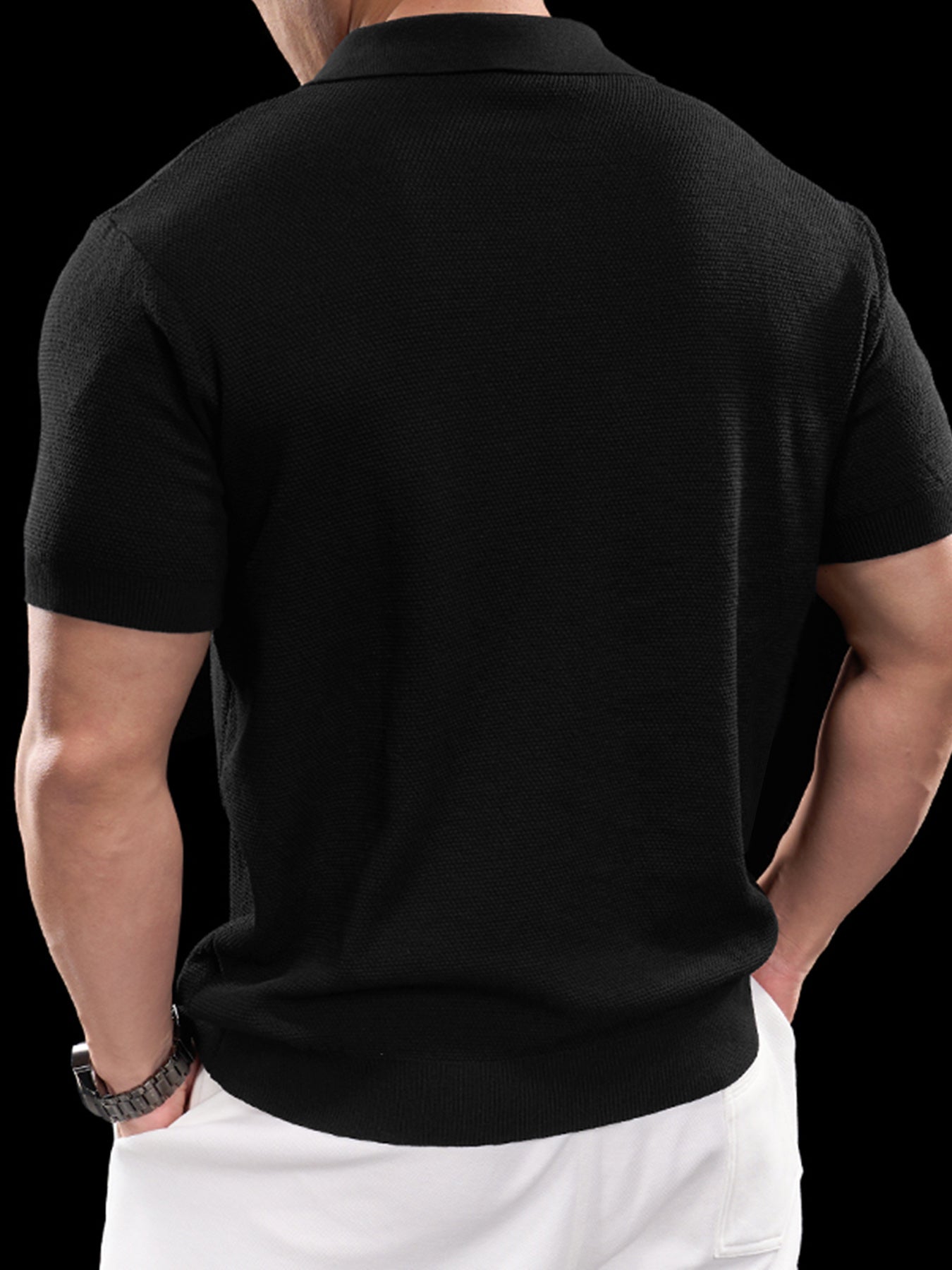 Flextejido Active tejidoted Zip Polo