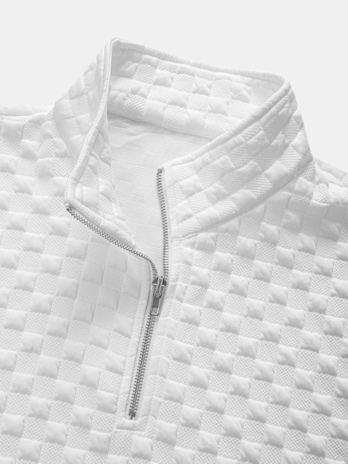 Sudadera Checkerboard Jacquard Quarter Zip & Jogger pantalón