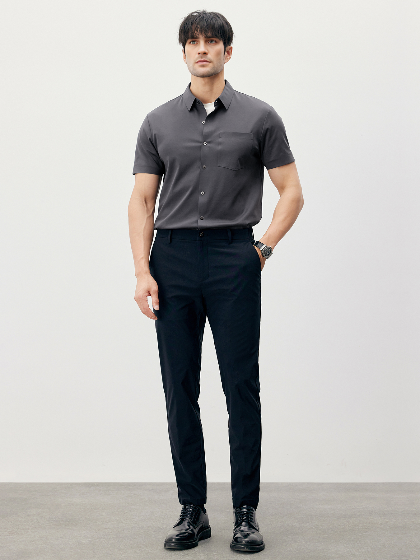 Camisa ChillLux Wrinkle-free de manga corta