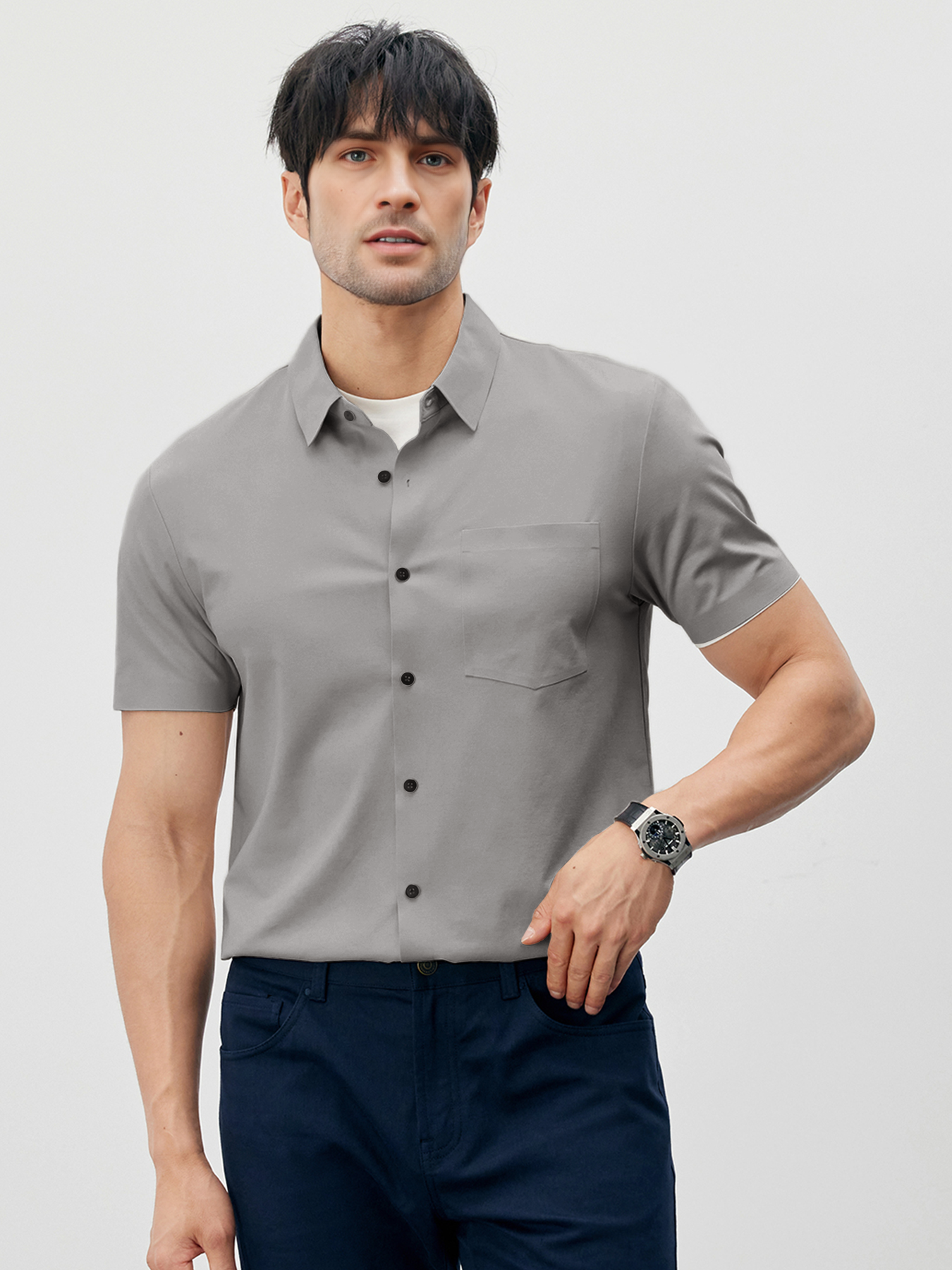 Camisa ChillLux Wrinkle-free de manga corta