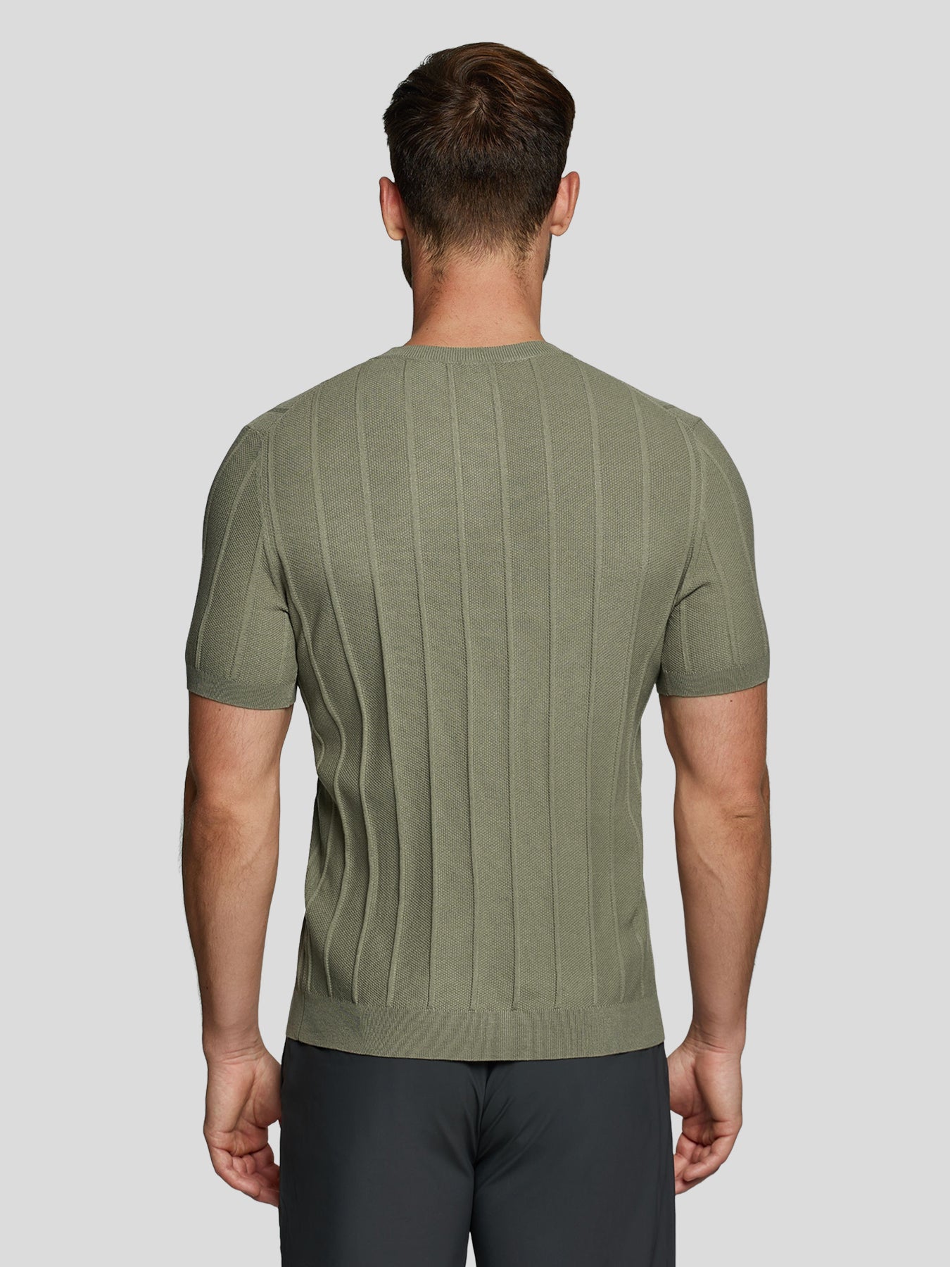 Camiseta Gentletejido transpirable a rayas de manga corta tejidoted