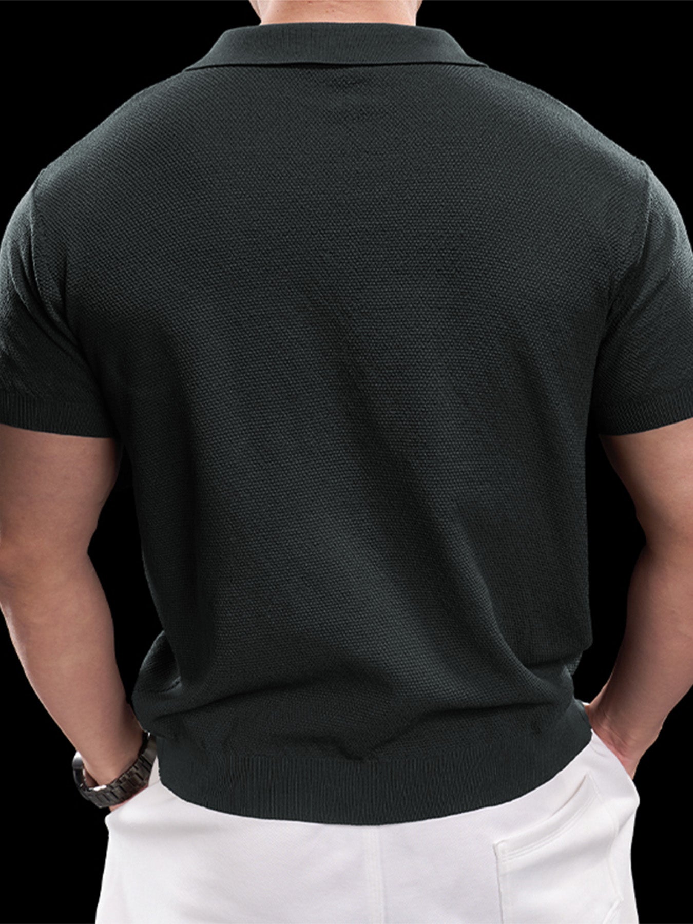 Flextejido Active tejidoted Zip Polo