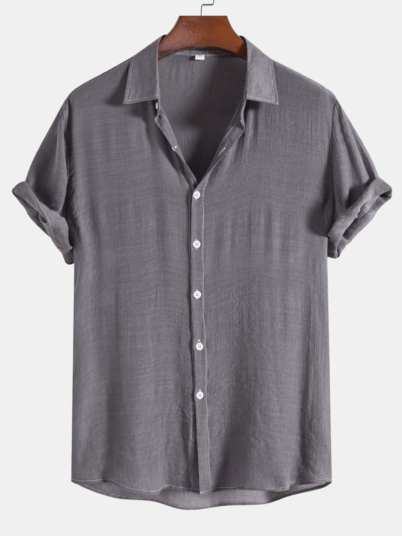 Camisa Light Crinkled Fabric Button Up