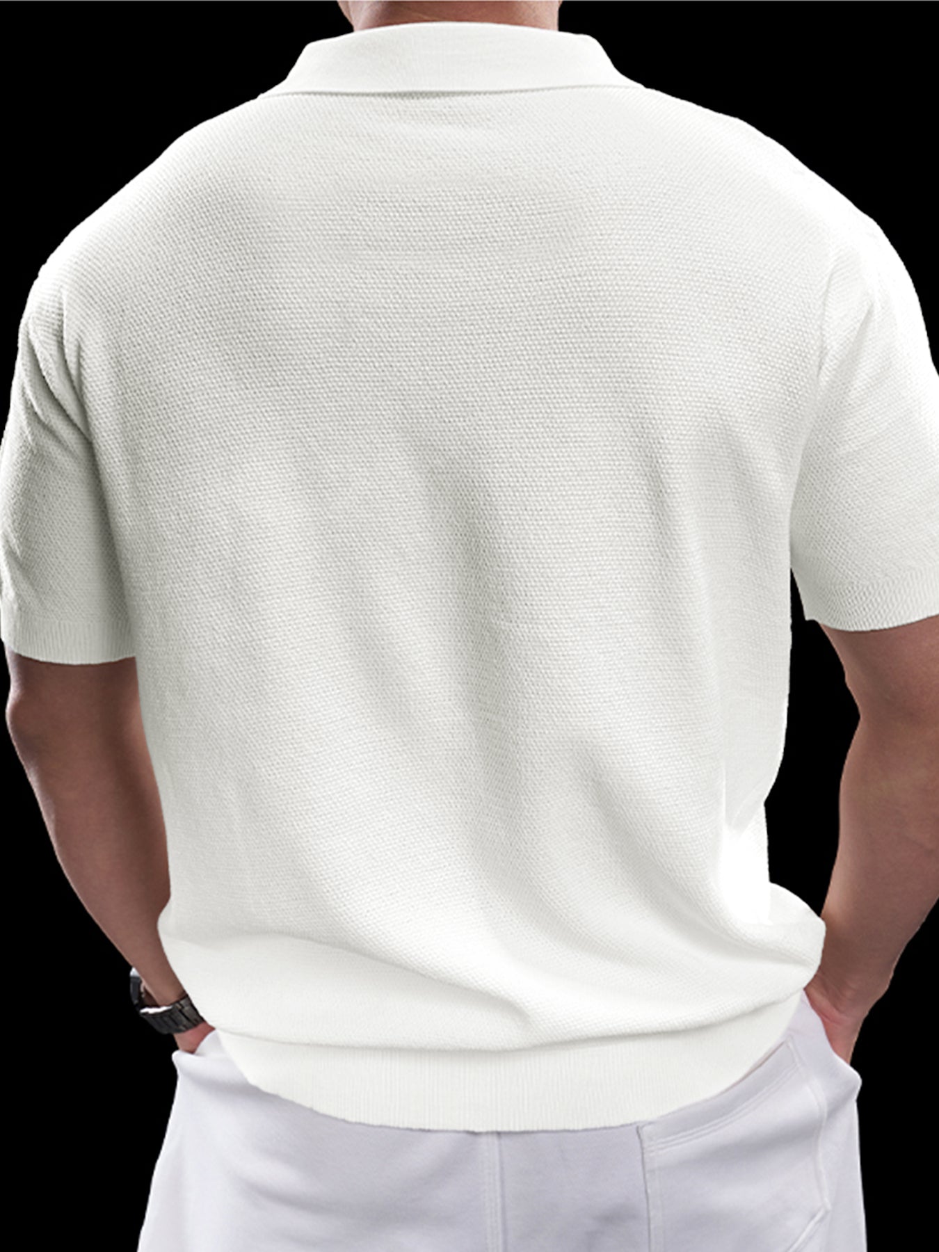 Flextejido Active tejidoted Zip Polo