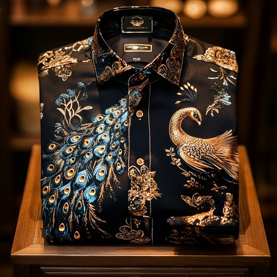 Camisa de lujo premium High Elasticity ejecutivo casual Out Vacation de manga larga camisa