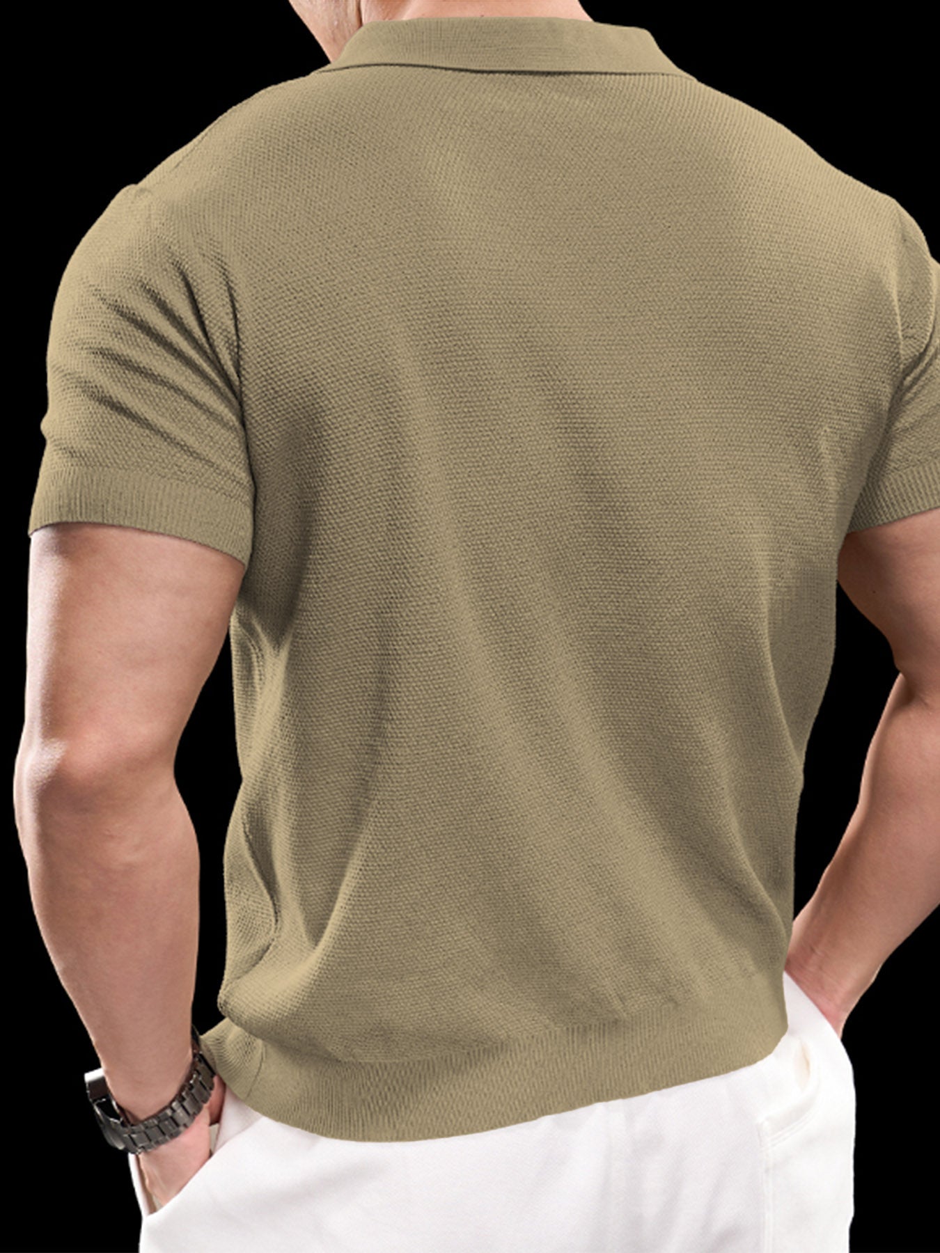 Flextejido Active tejidoted Zip Polo
