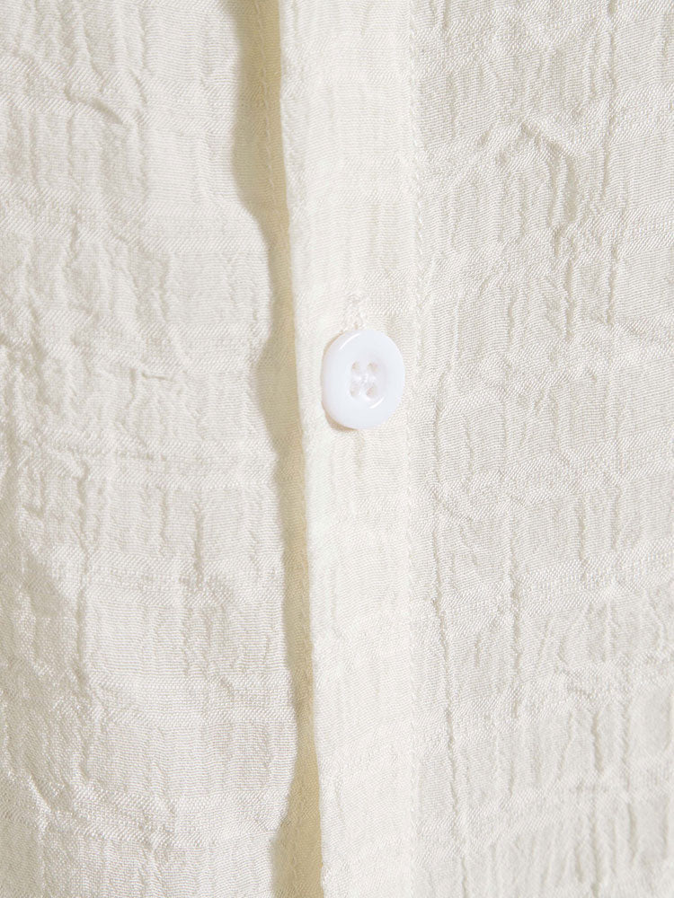 Camisa Textured Fabric de manga corta
