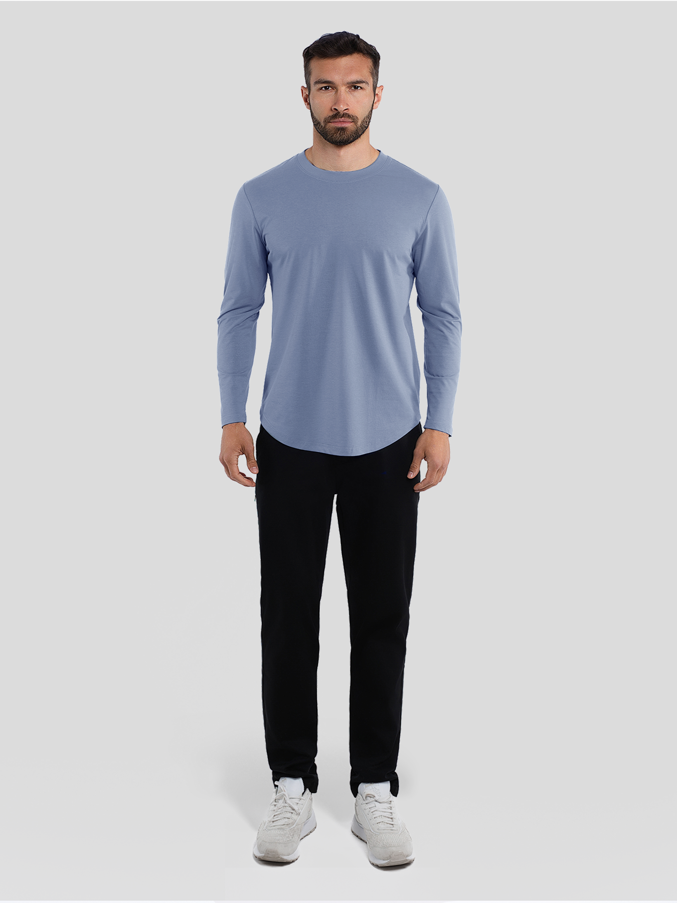 StaySmooth de manga larga Elongated Tee:de corte entallado