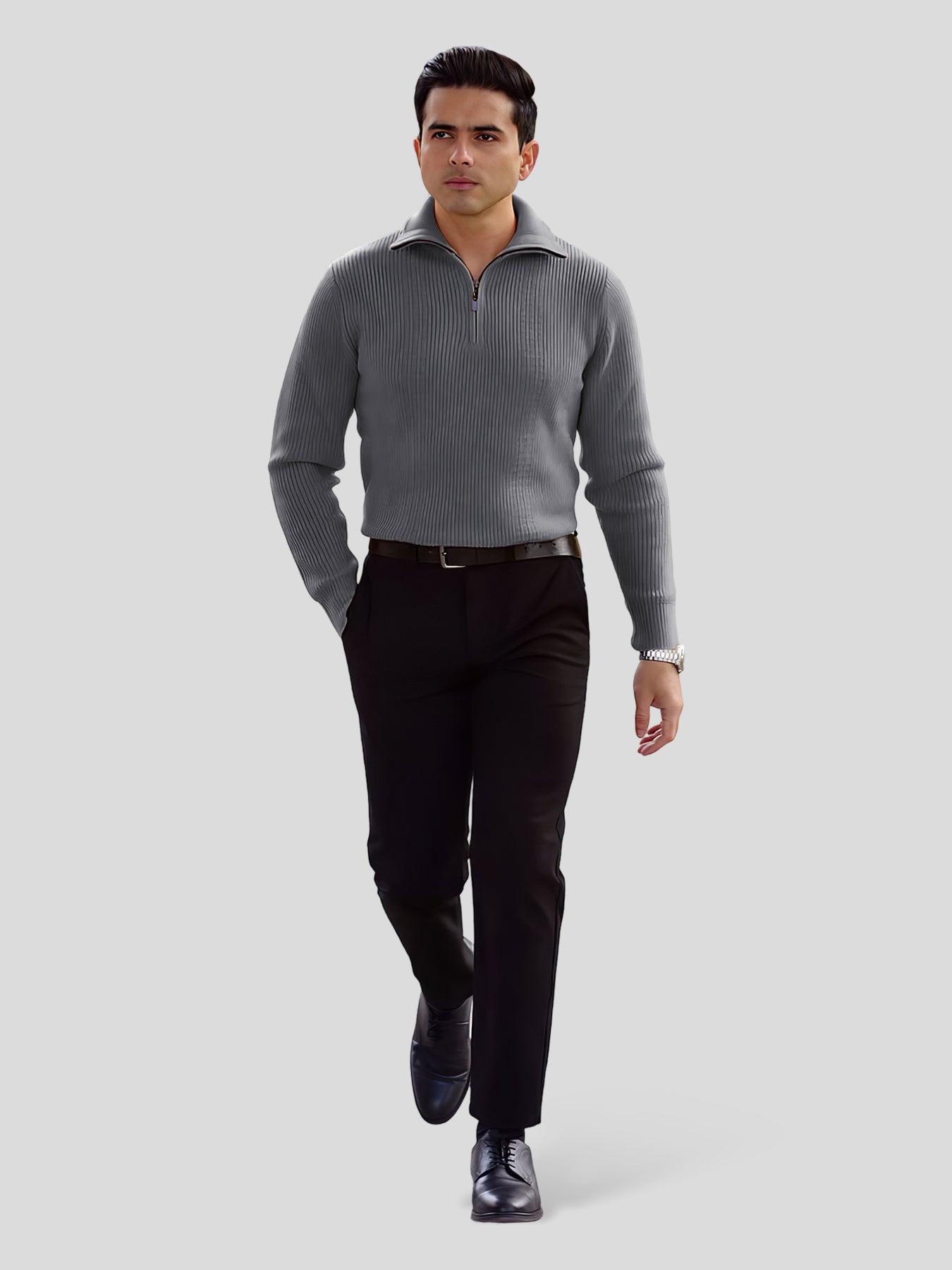 Gentletejido Half-Zip High cuello Sweater