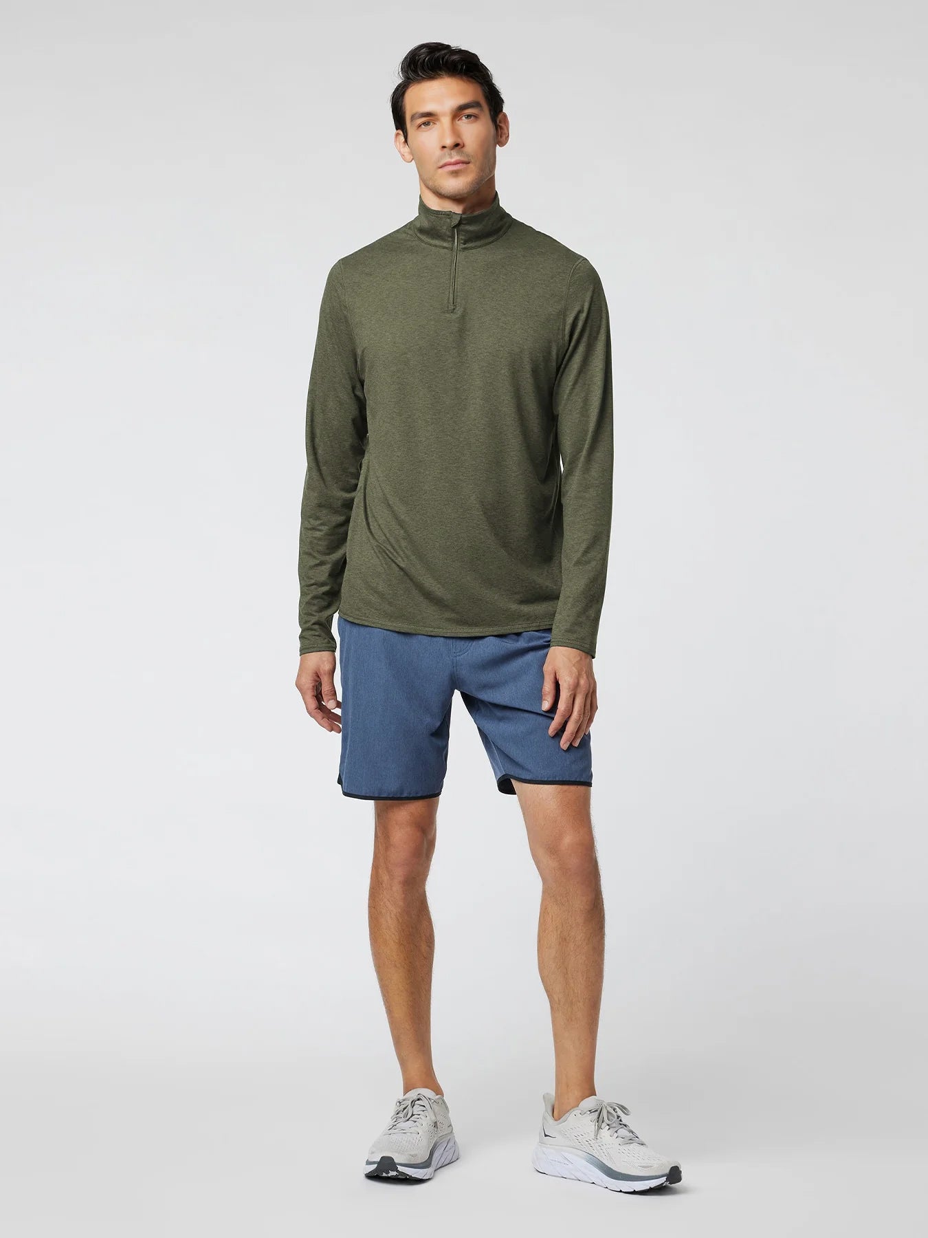 Velou Half Zip de manga larga Tee