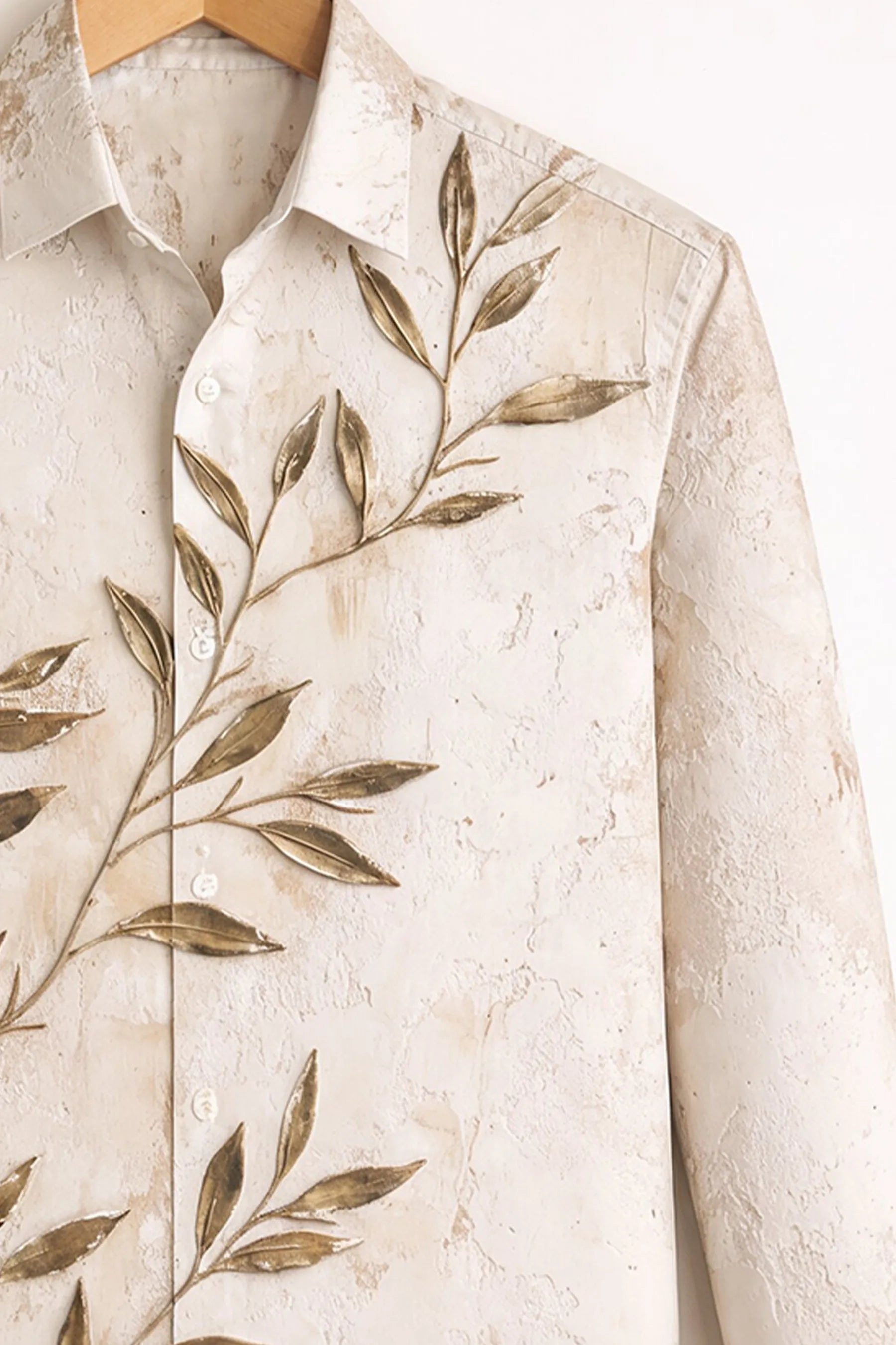 Suave floral Princamiseta – Ivory Beige