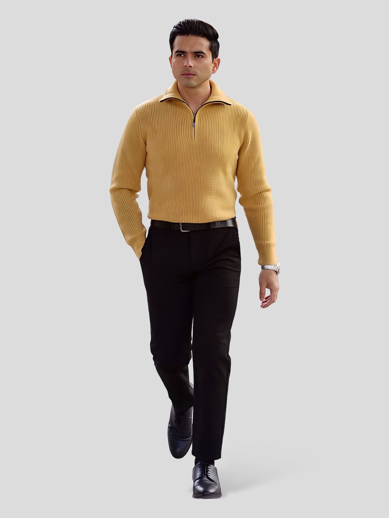Gentletejido Half-Zip High cuello Sweater