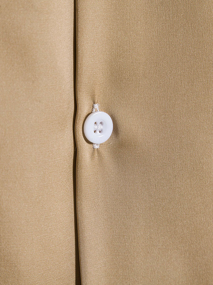 Camisa Satin Revere Collar
