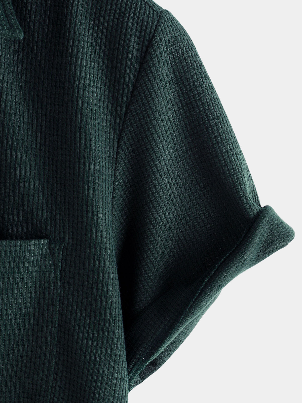 Camisa casual Waffle Summer Beach de manga corta para hombre