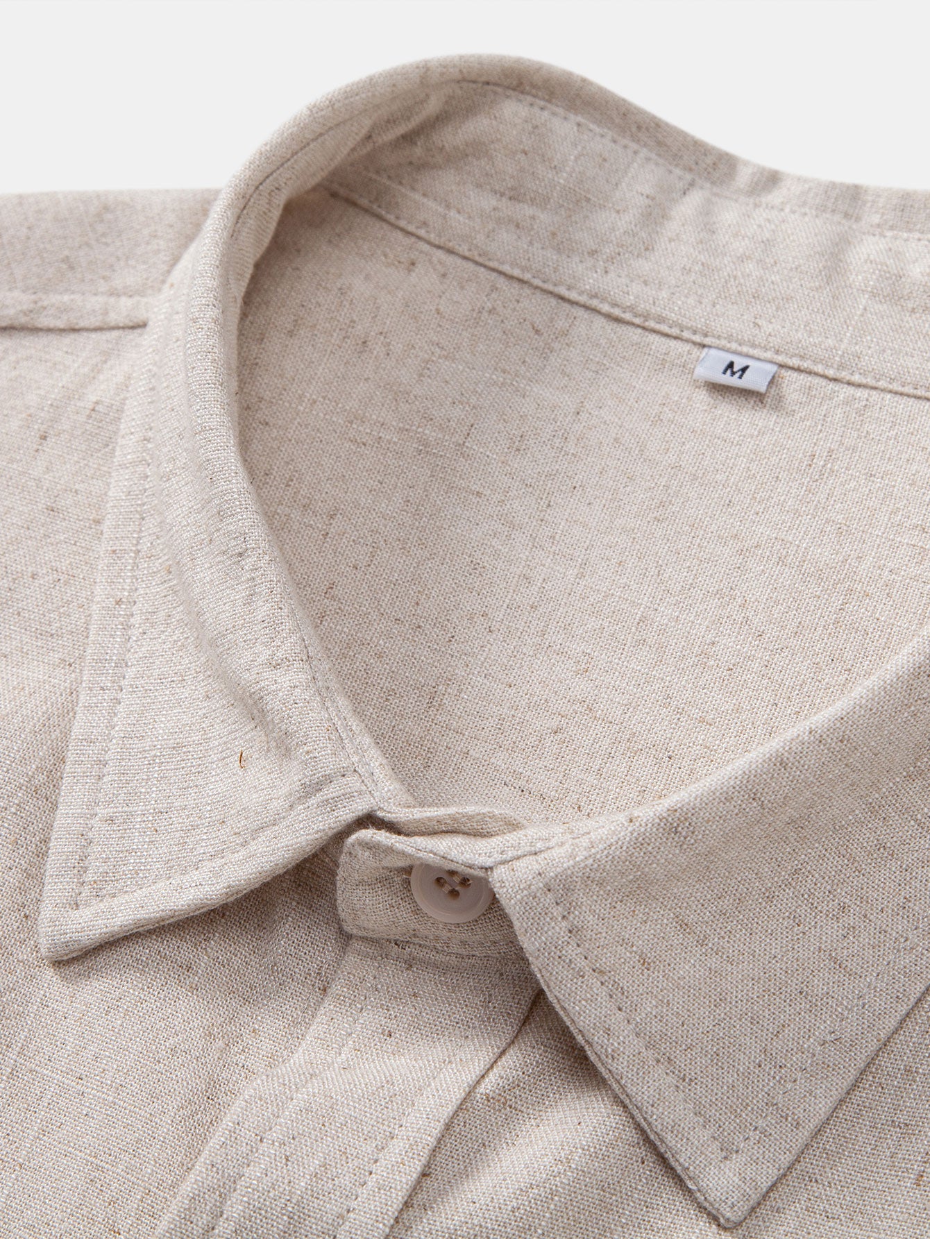 Camisa de lino Rayon Blend Pocket Utility
