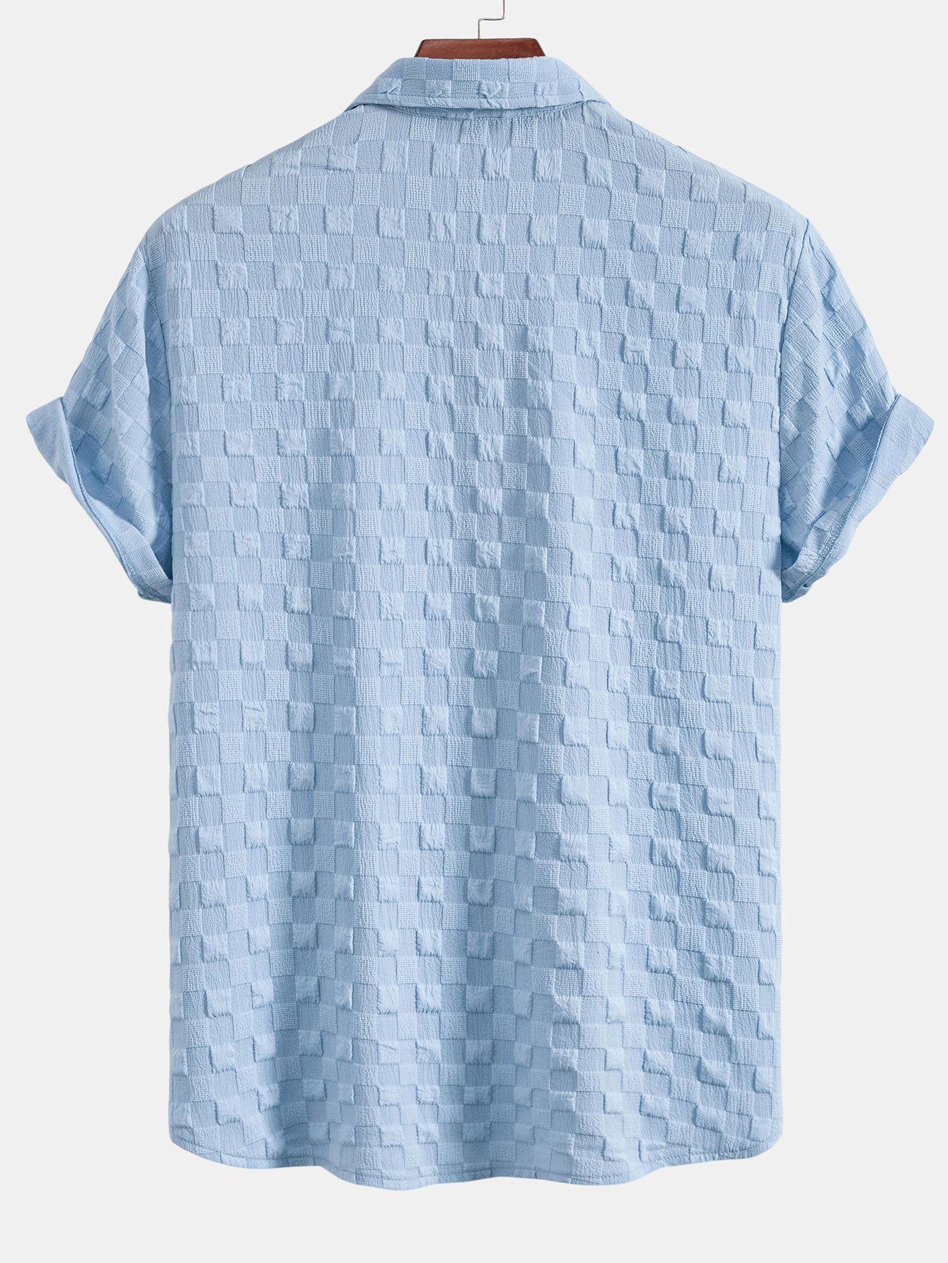 Camisa Checkerboard Textured Button Up