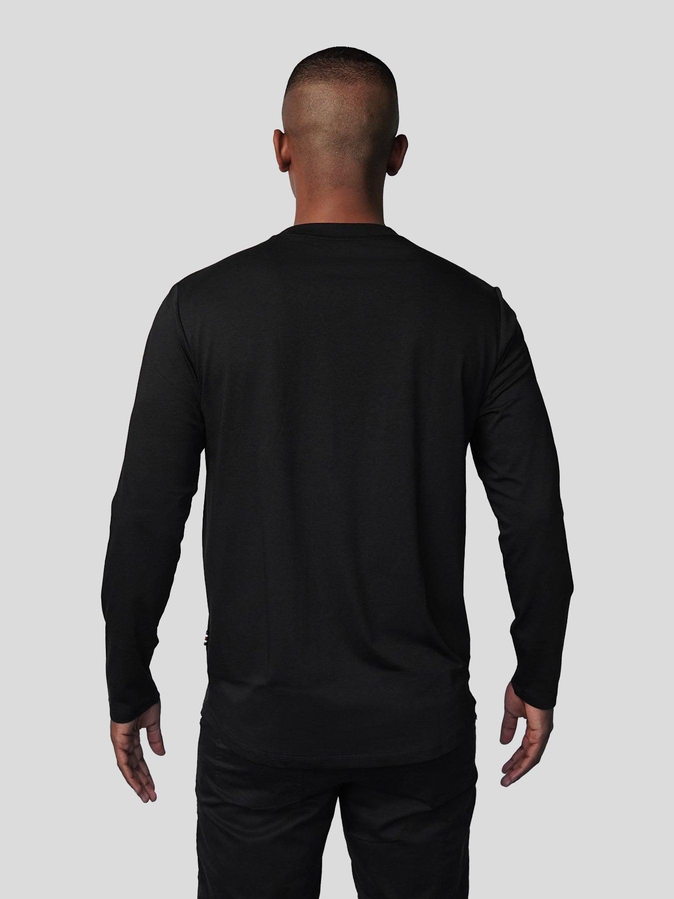 StaySmooth de manga larga Curve Hem Tee:clásico Fit