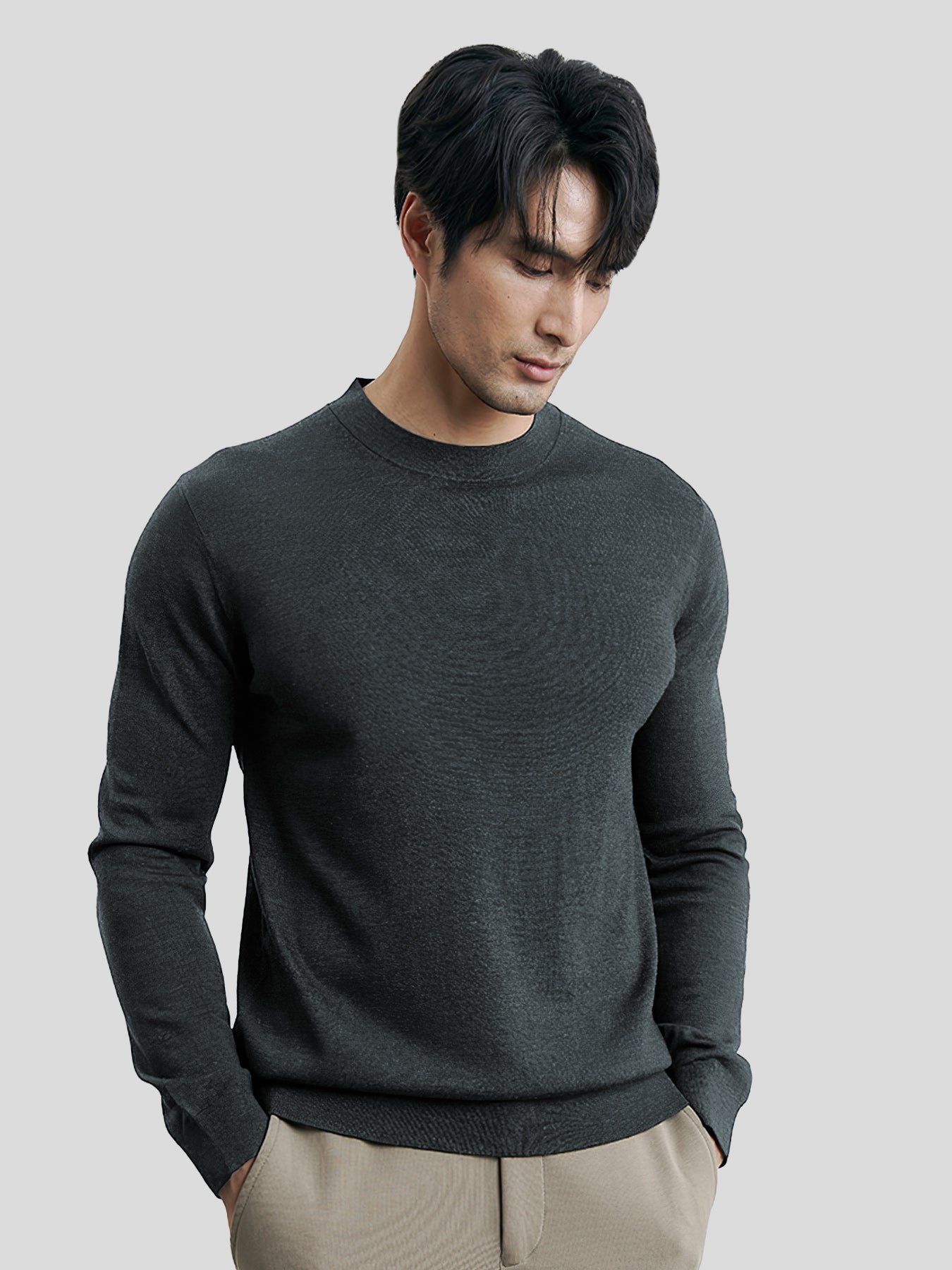 Gentletejido cuello redondo Sweater