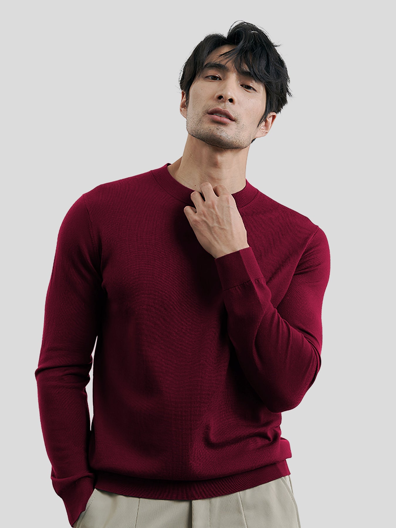 Gentletejido cuello redondo Sweater