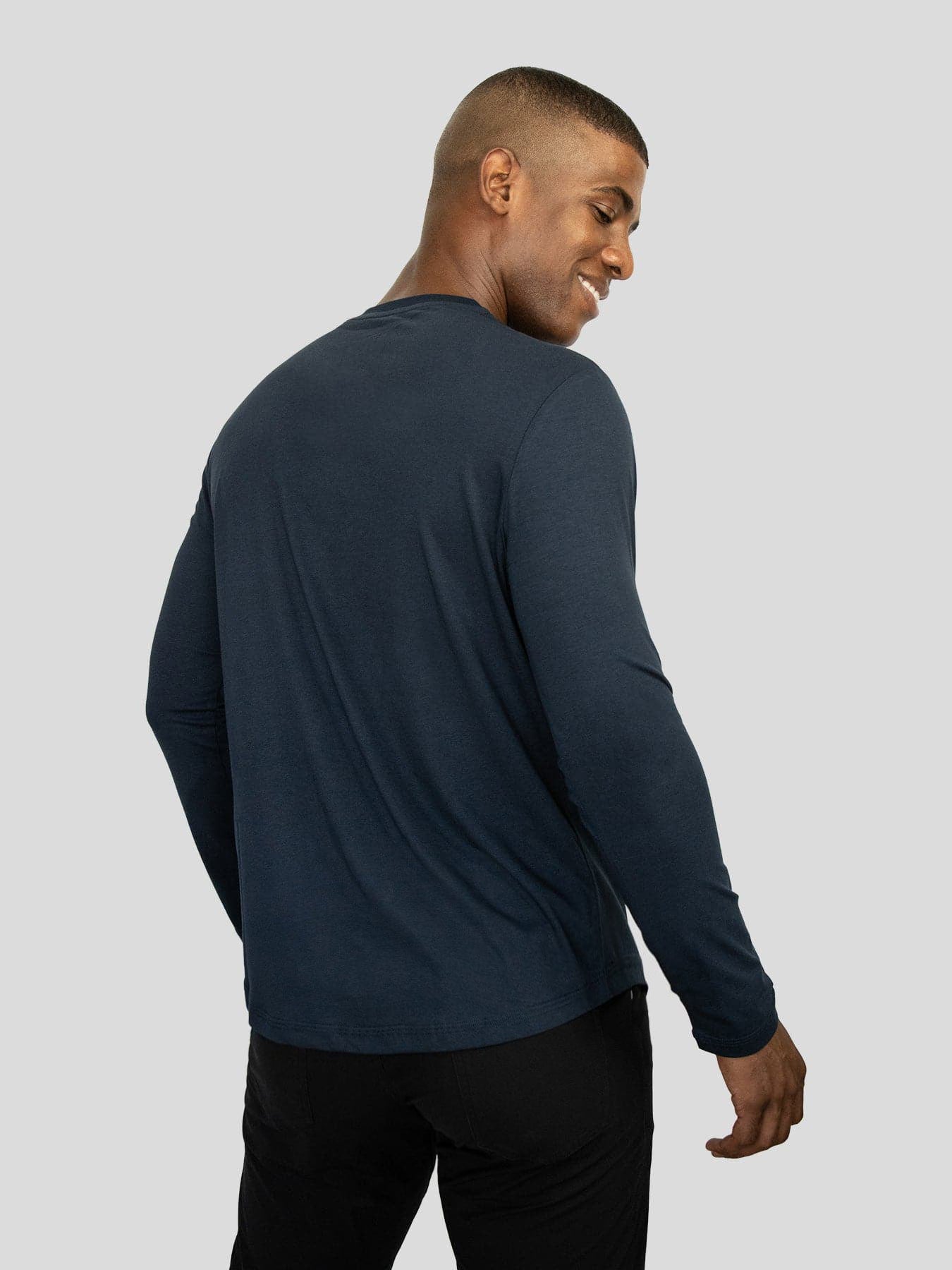 StaySmooth de manga larga Curve Hem Tee: de corte entallado