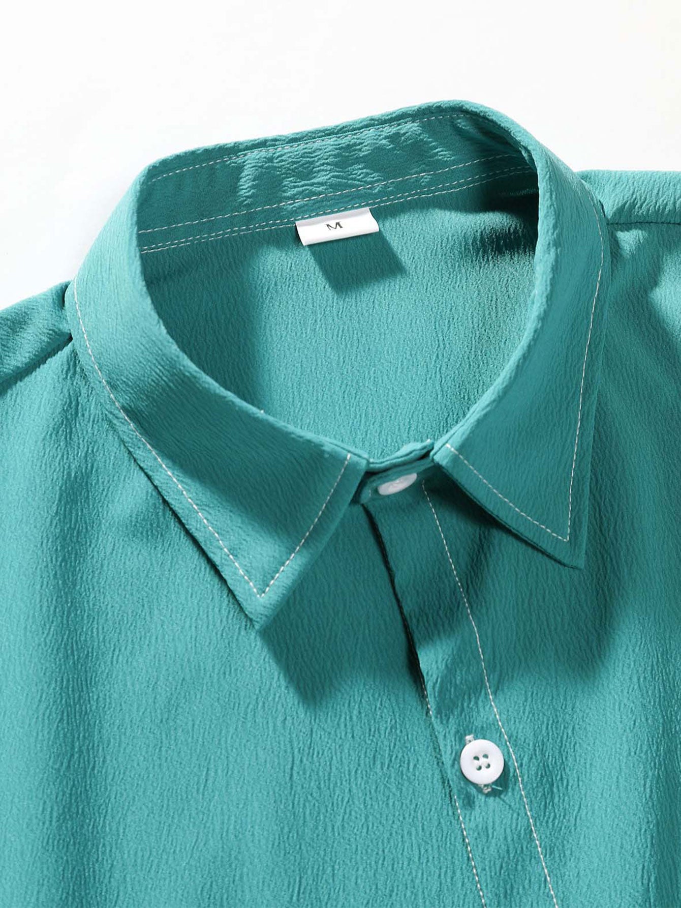 Camisa Crinkled Texture Button Up