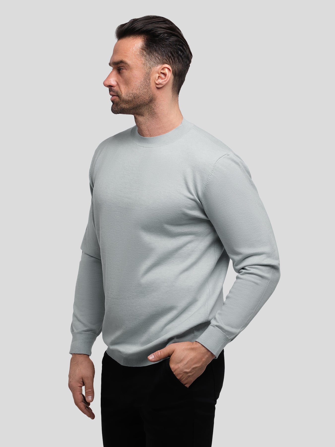 Gentletejido cuello redondo Sweater