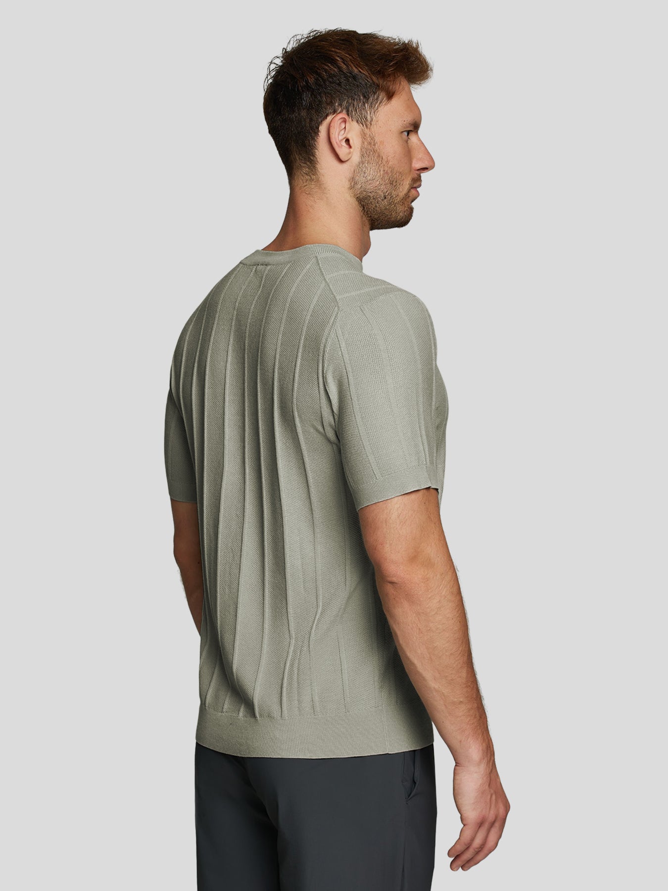 Camiseta Gentletejido transpirable a rayas de manga corta tejidoted