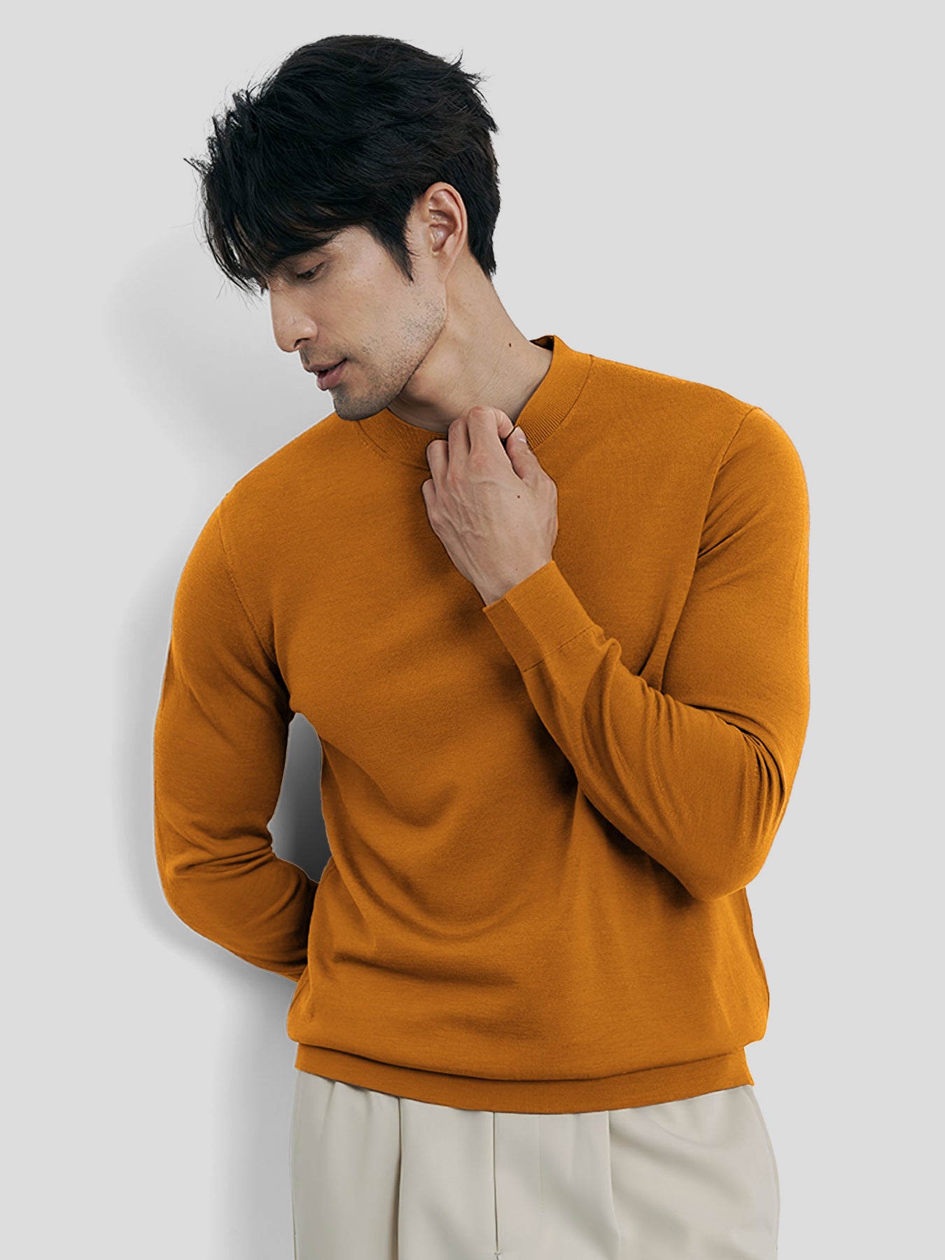 Gentletejido cuello redondo Sweater