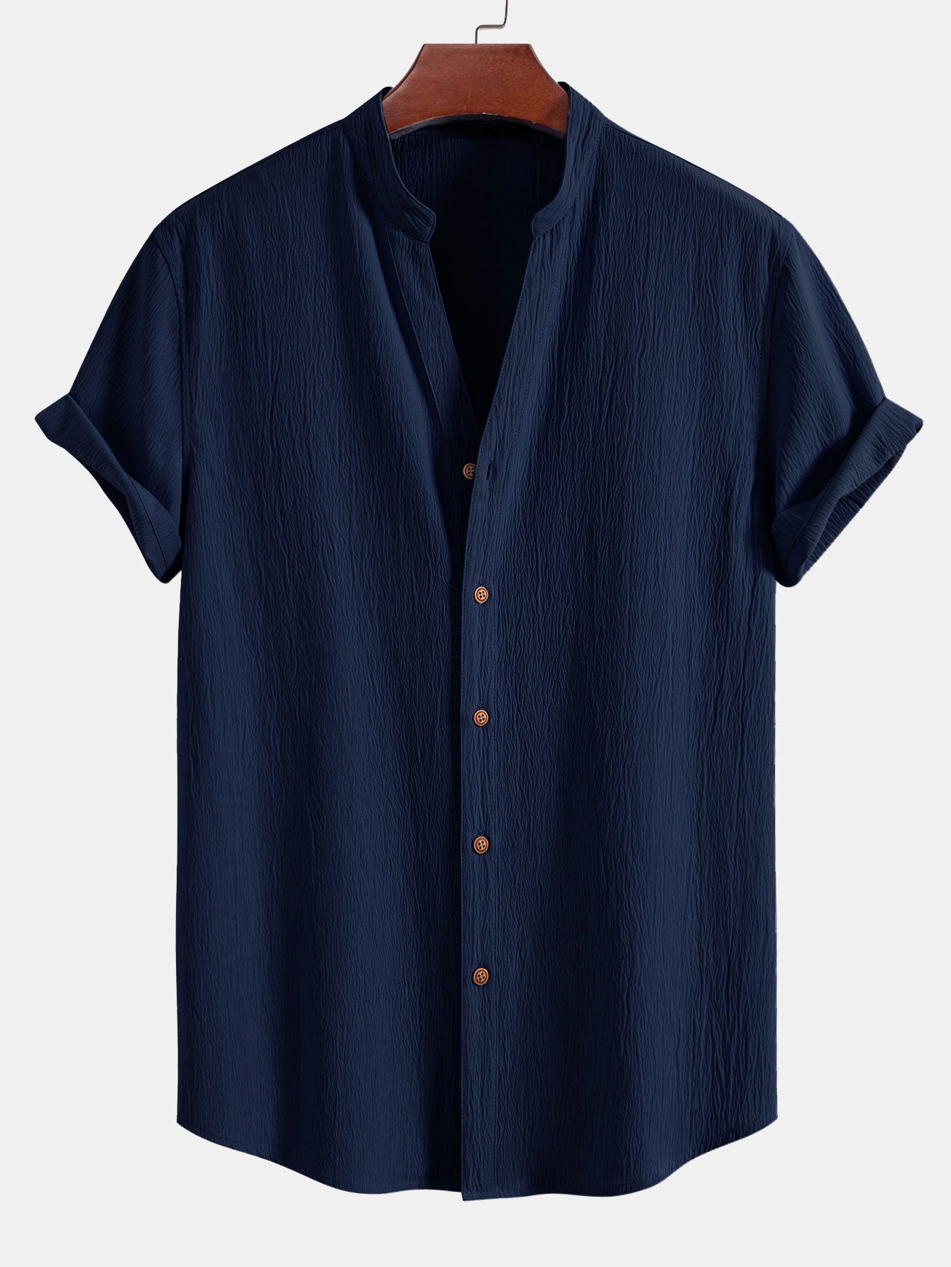 Camisa Crinkled Textured V Neck