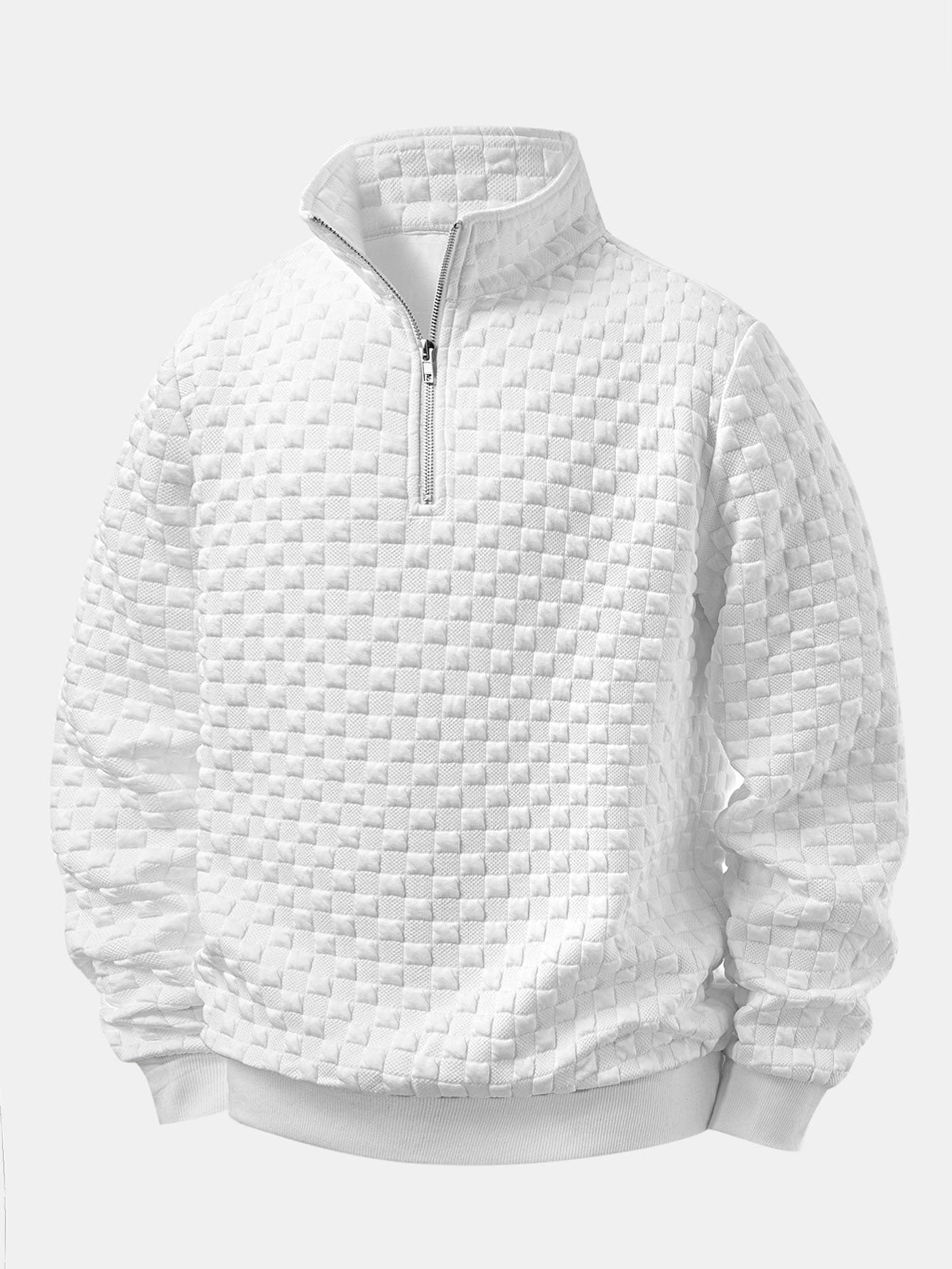 Sudadera Checkerboard Jacquard Quarter Zip & Jogger pantalón