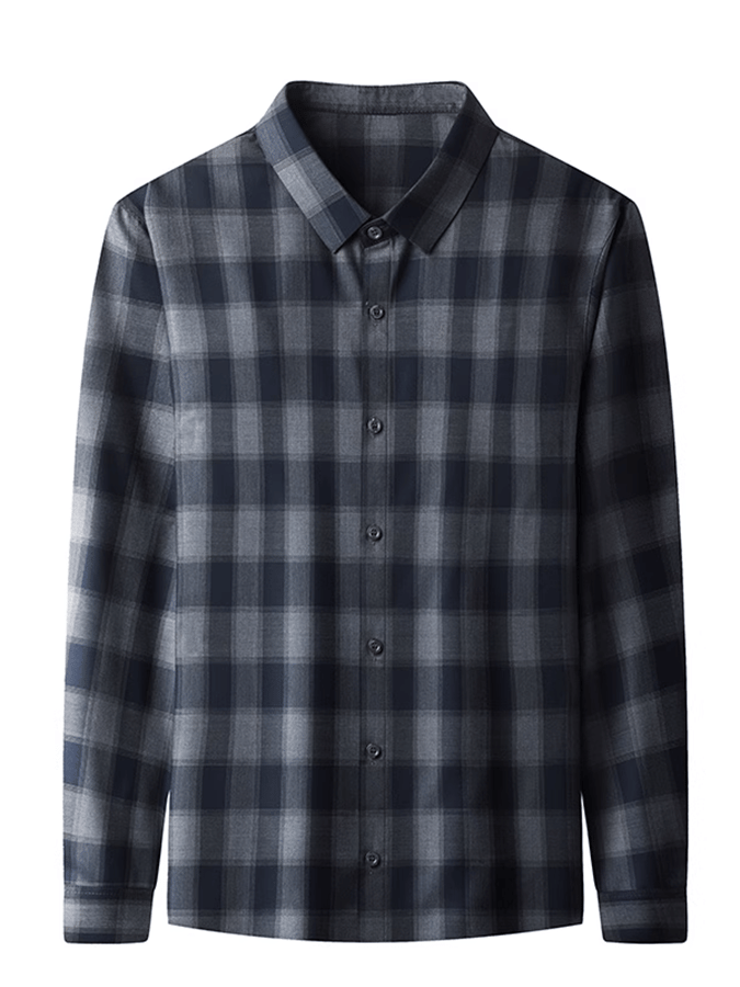 Camisa a cuadros ejecutivo casual para hombre