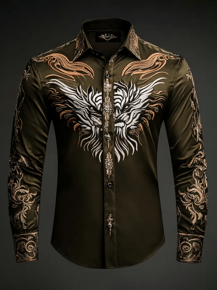 Camisa de lujo Gorgeous de manga larga para hombre