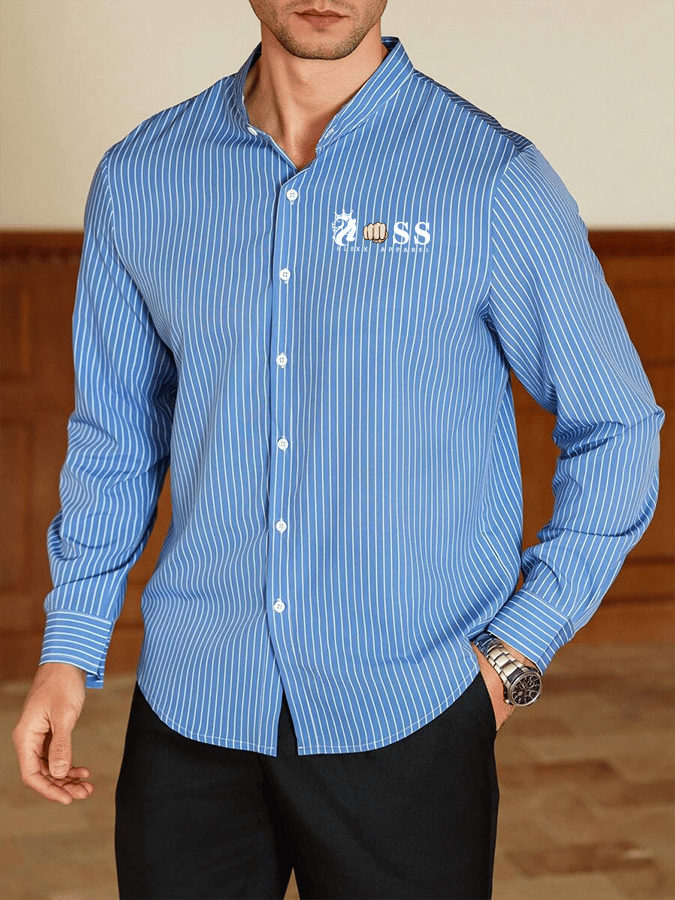 Camisa a rayas ejecutivo casual para hombre