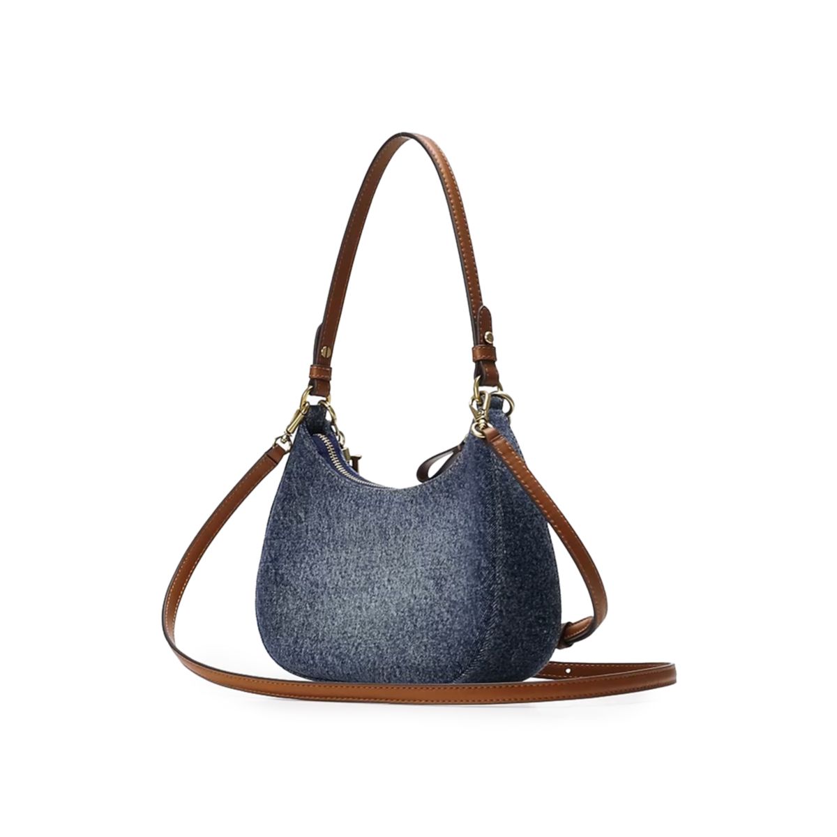 Denim Medium Marcy Zip Shoulder Bag - 4