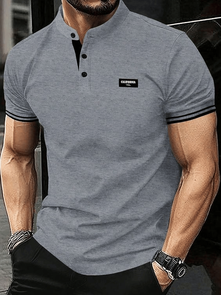Camiseta para exterior Western Bullhead de manga corta Henley para hombre